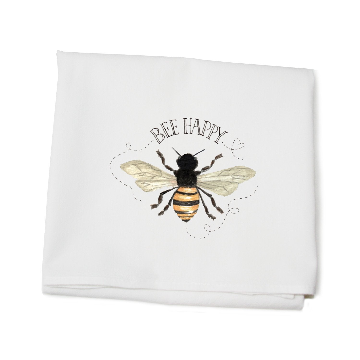 bee happy flour sack towel