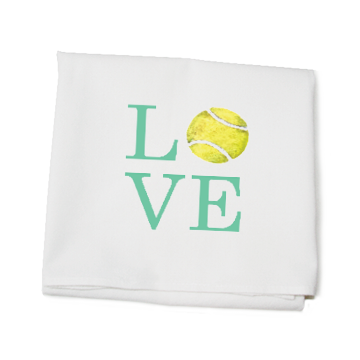 love tennis flour sack towel