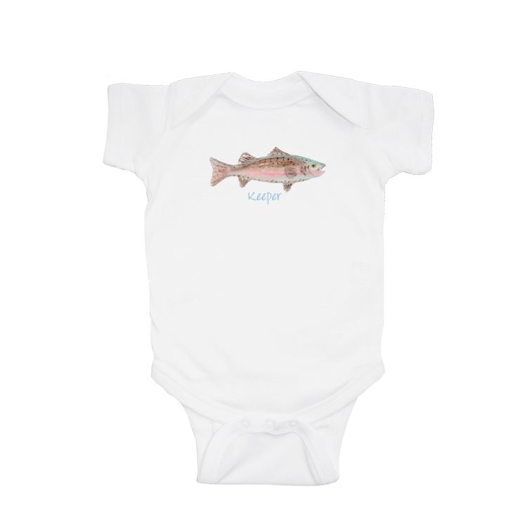 keeper fish baby snap up short sleeve