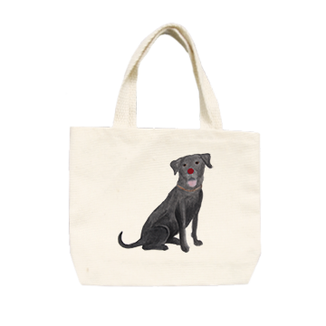 red nosed lab small tote