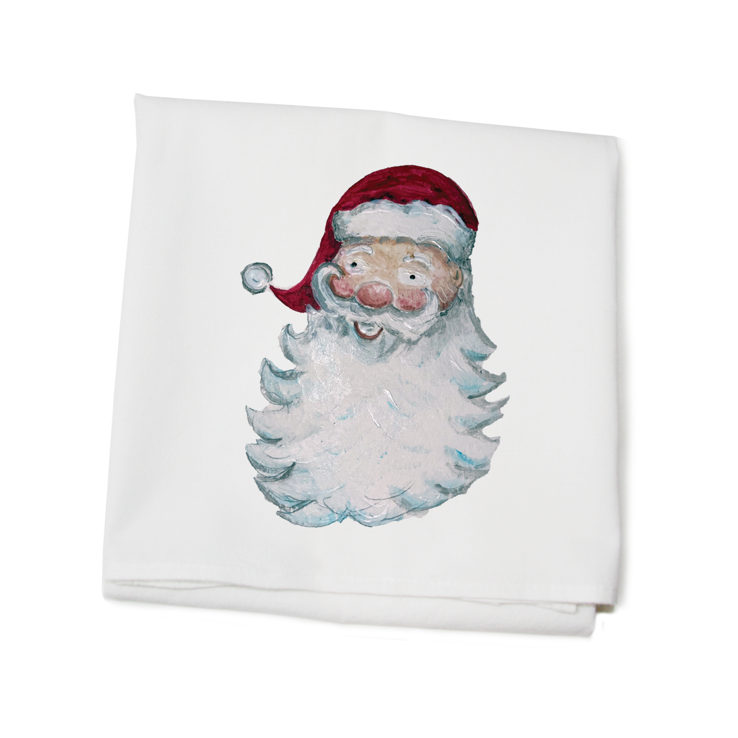 santa face flour sack towel