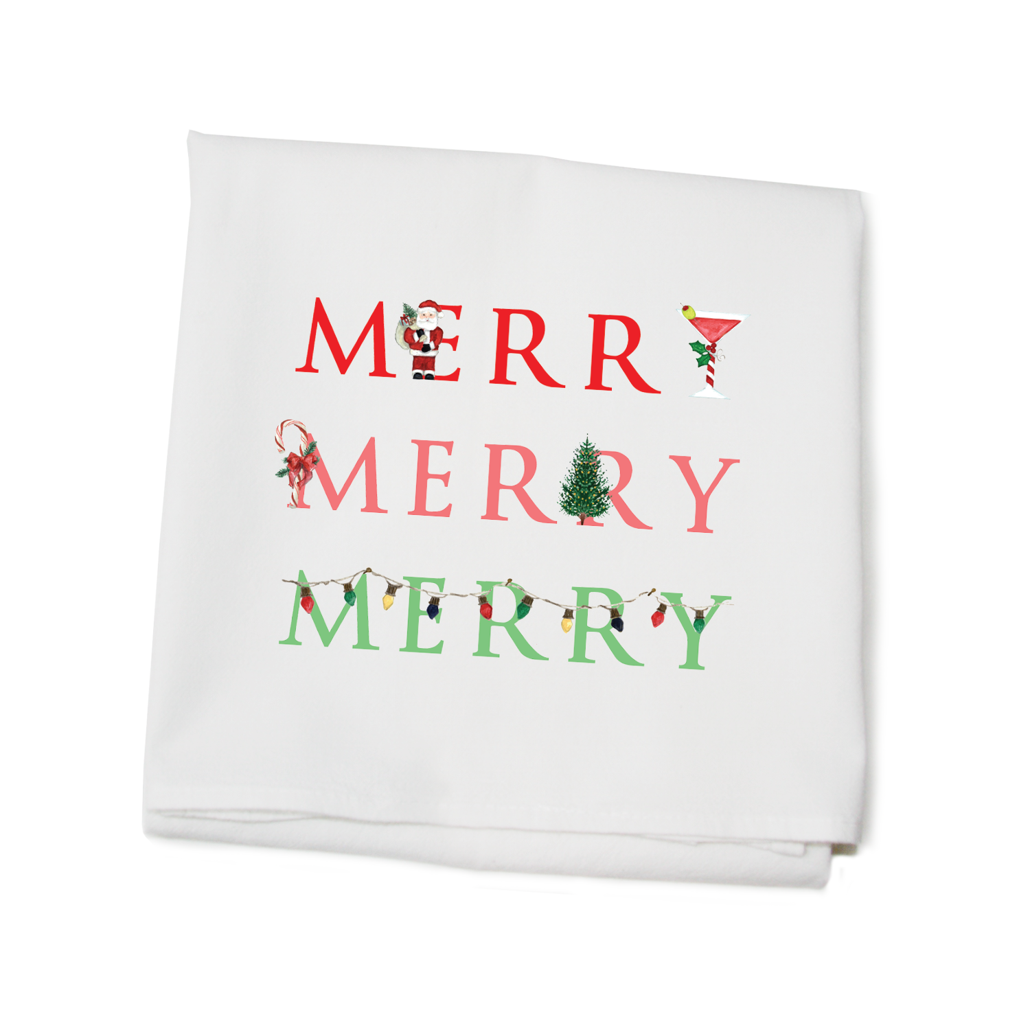 merry merry merry flour sack towel