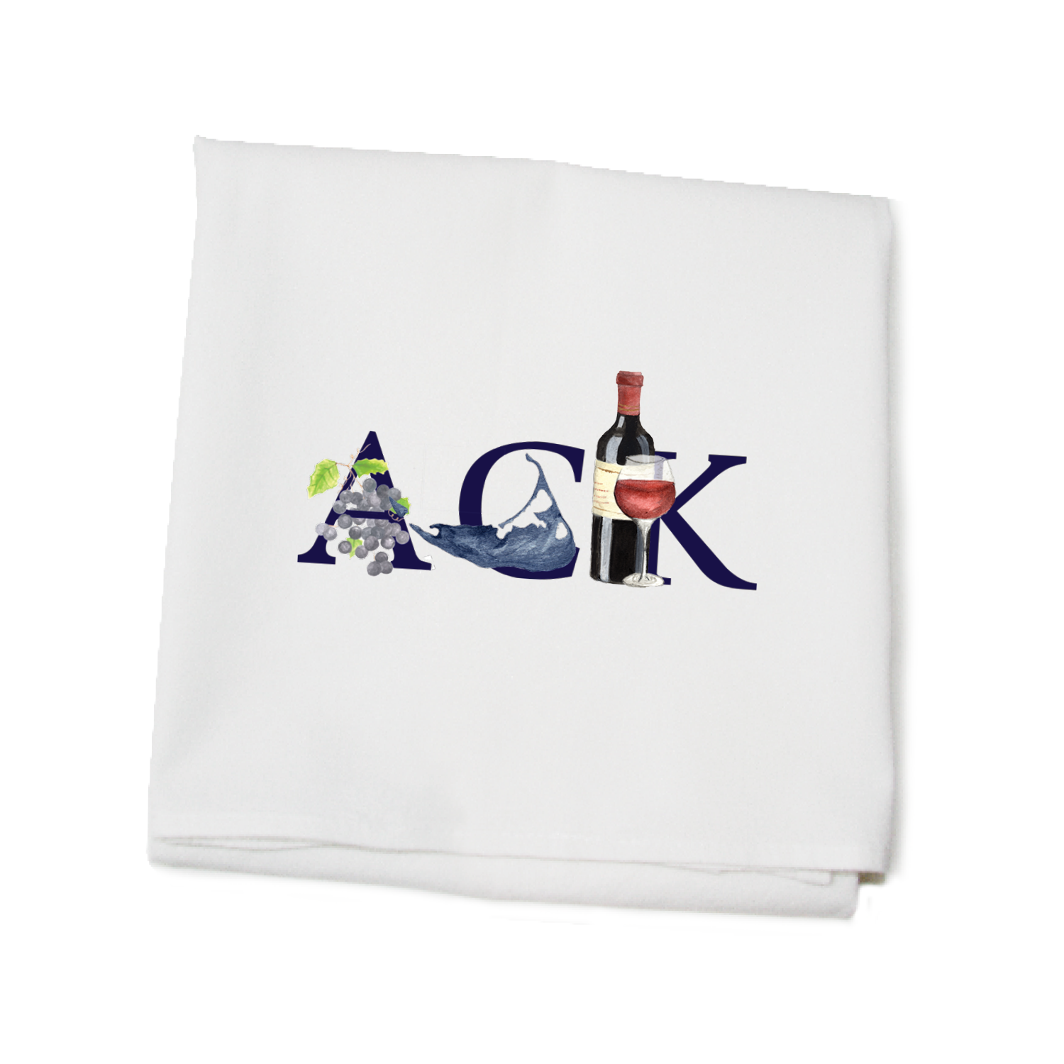 ACK wine flour sack towel