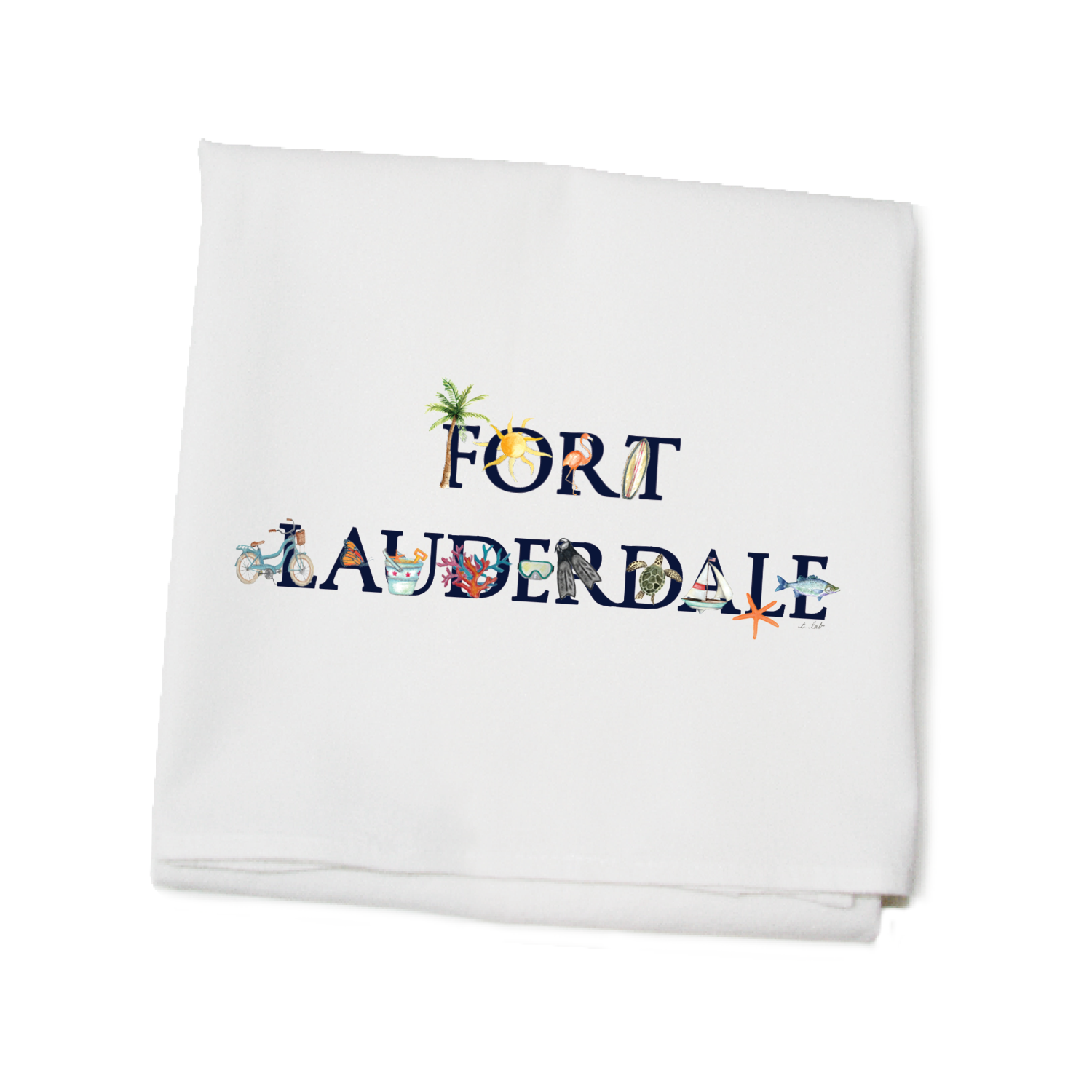 fort lauderdale flour sack towel