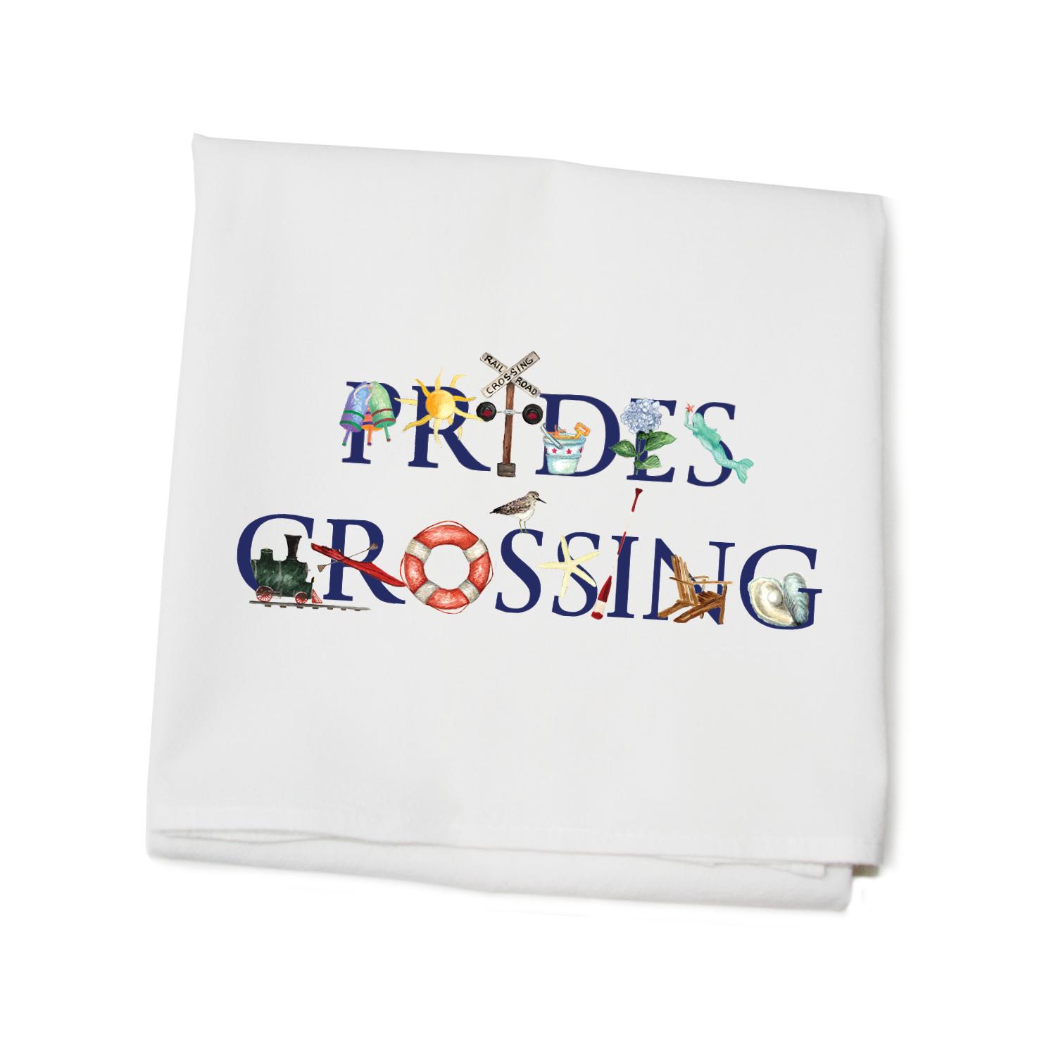 prides crossing flour sack towel