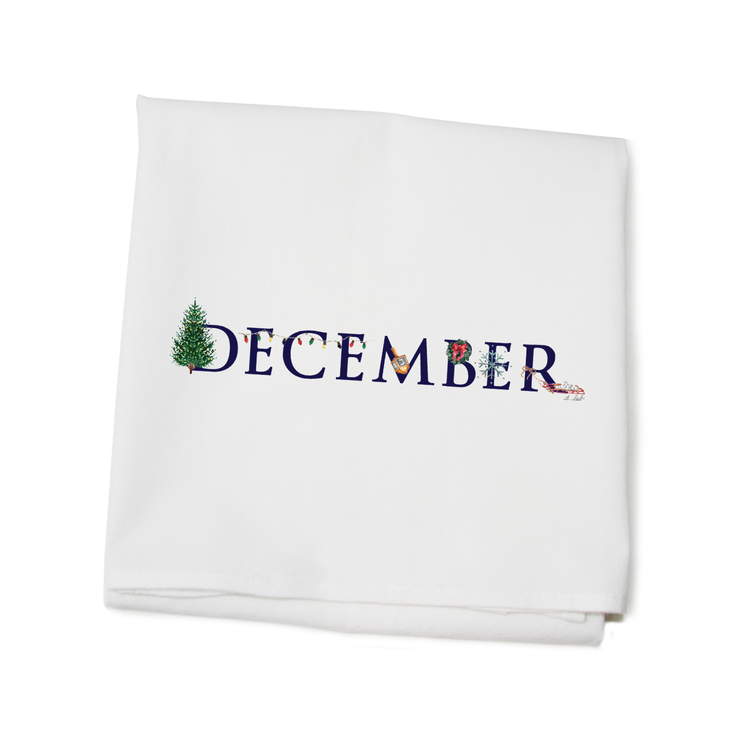 december flour sack towel