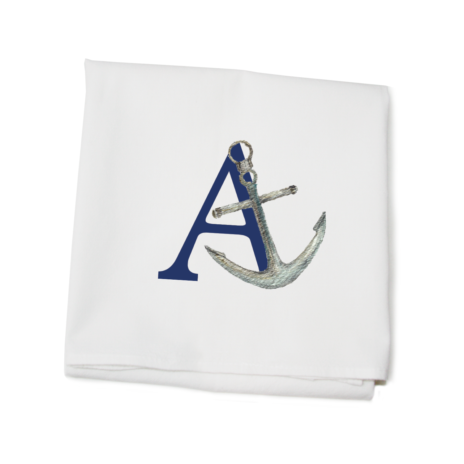 nautical alphabet - A flour sack towel