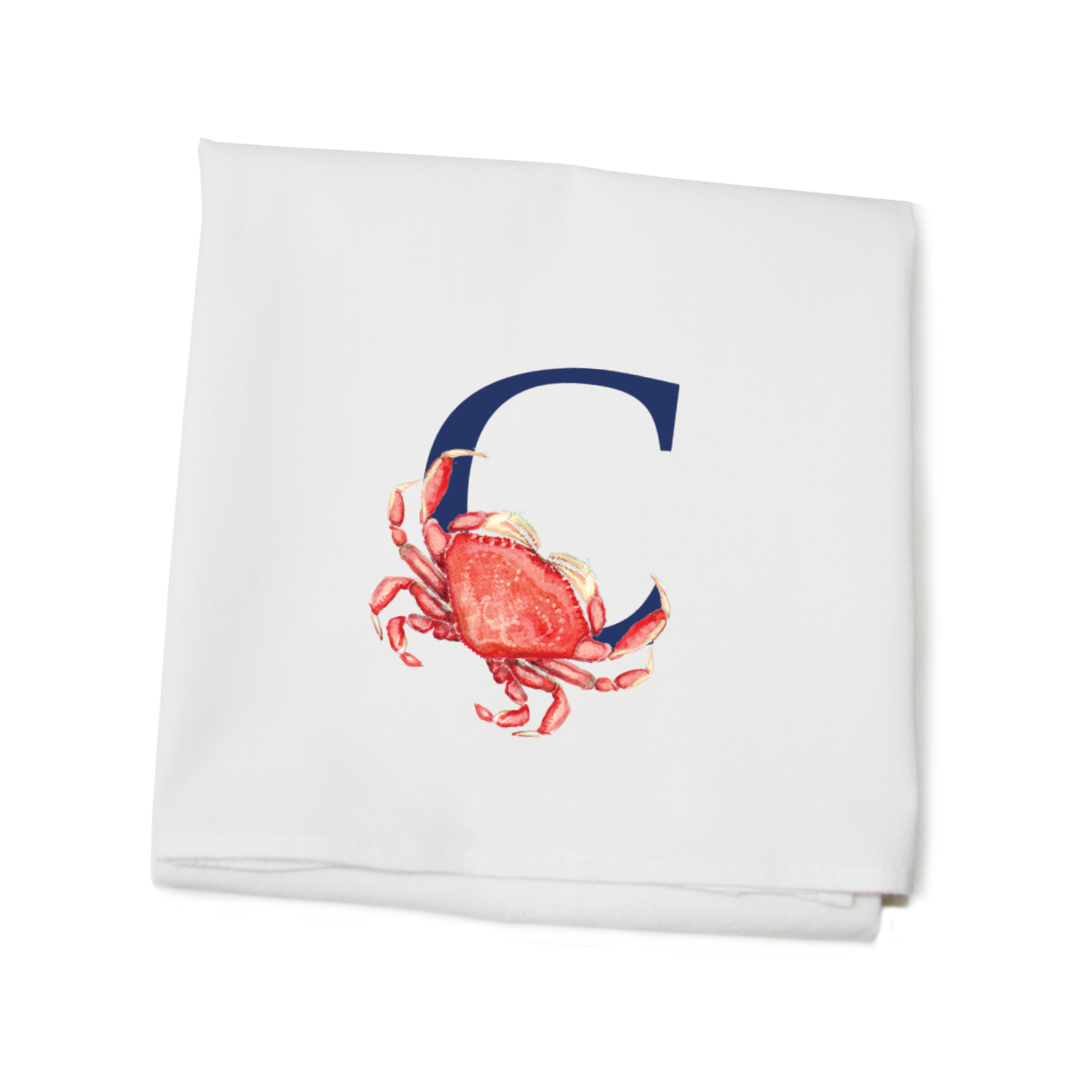 nautical alphabet - C flour sack towel