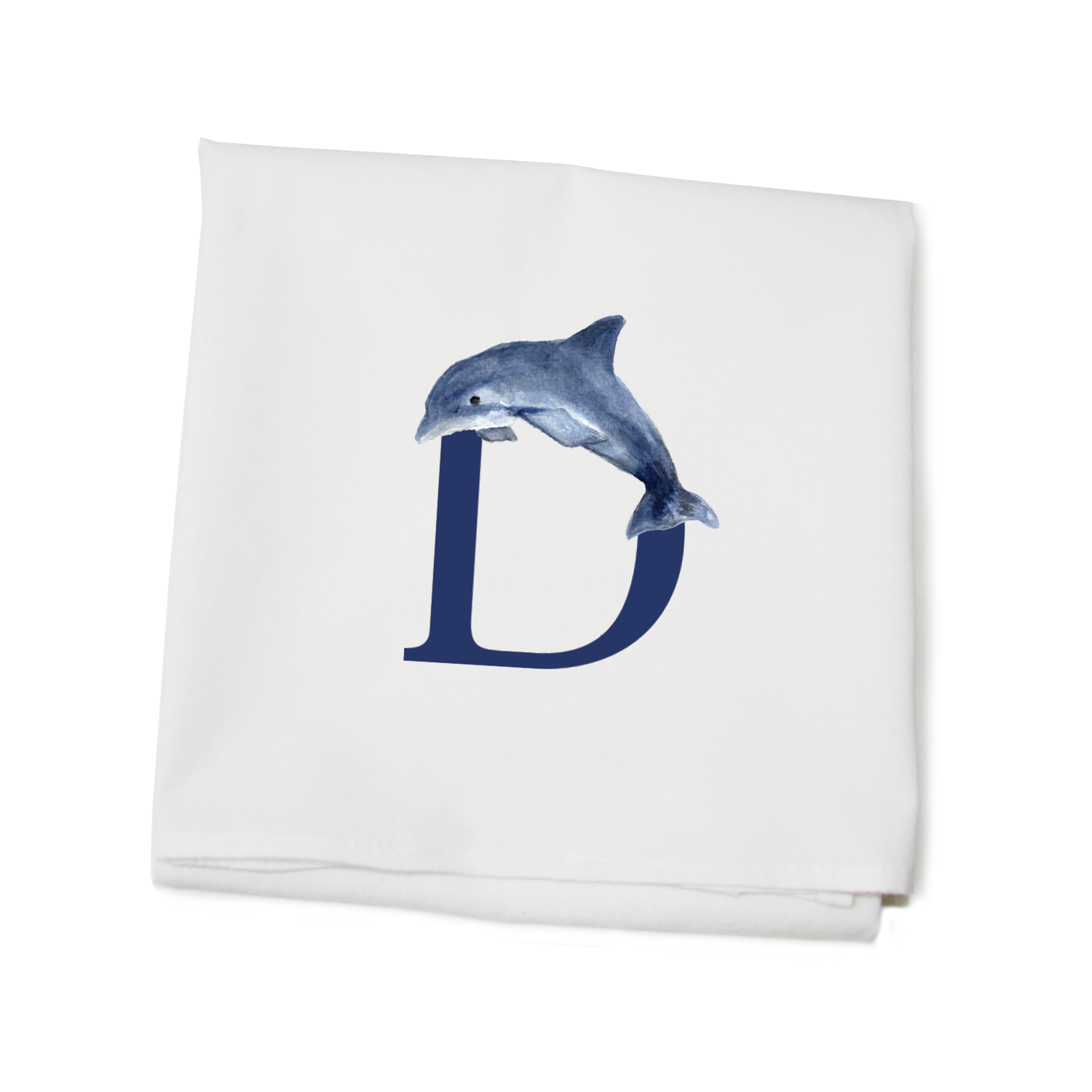 nautical alphabet - D flour sack towel