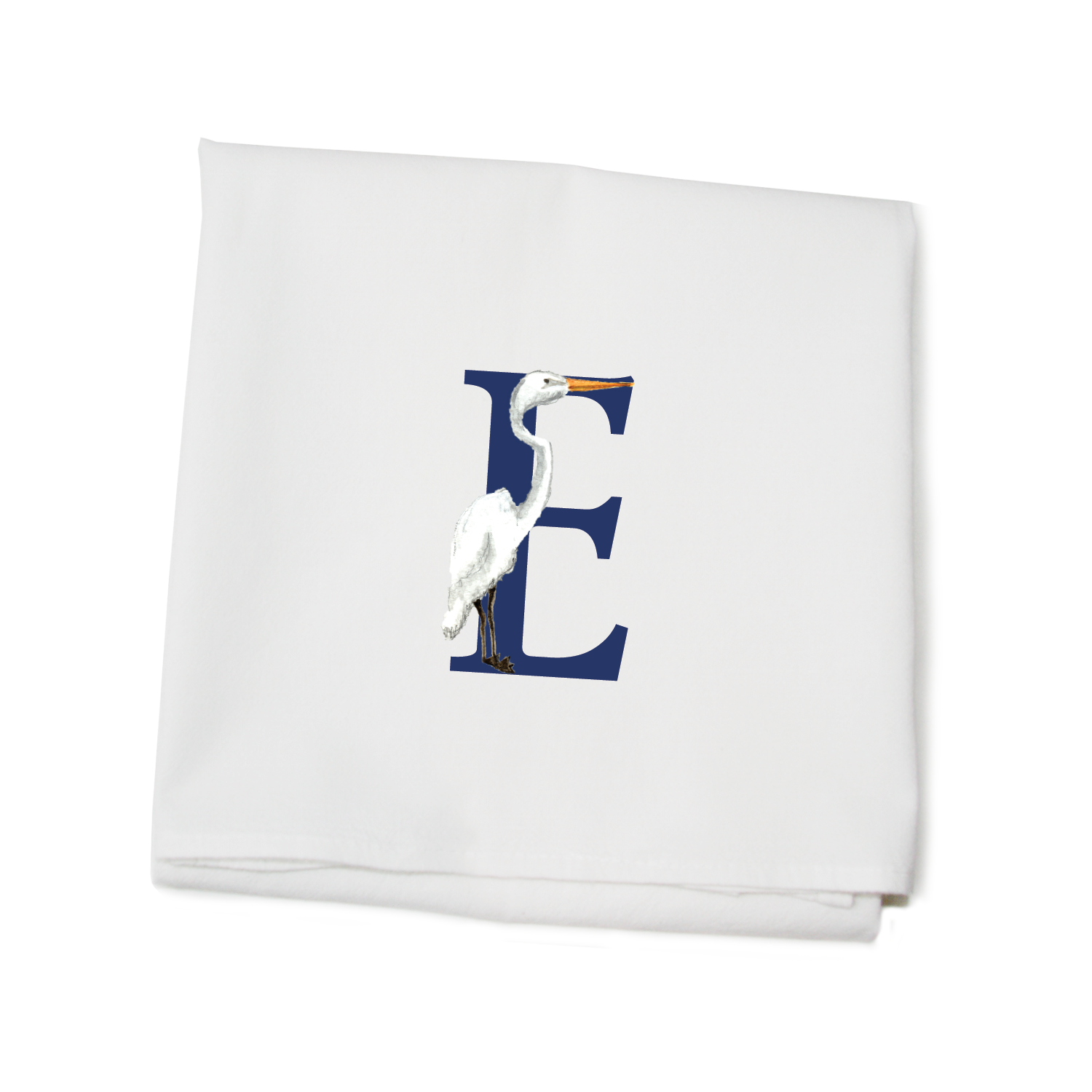 nautical alphabet - E flour sack towel