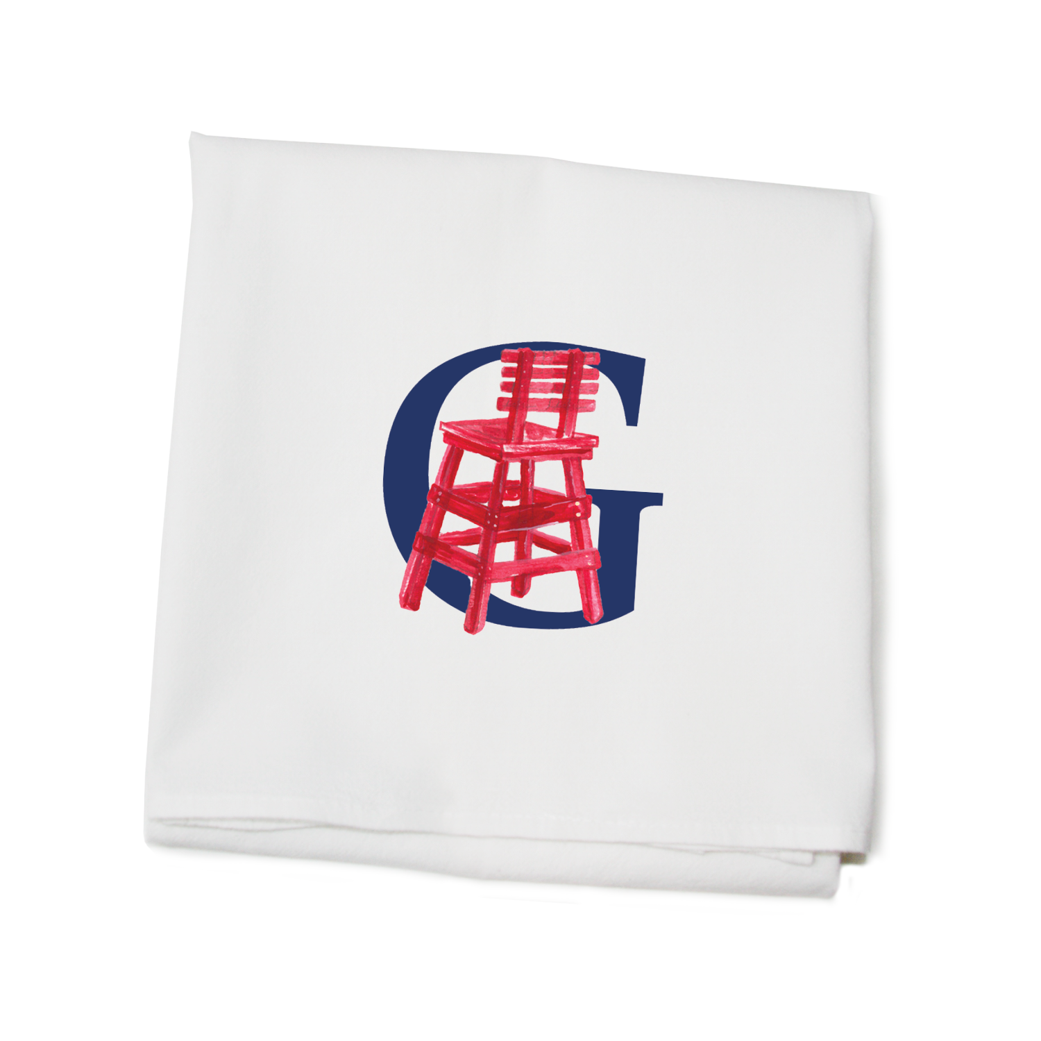 nautical alphabet - G flour sack towel