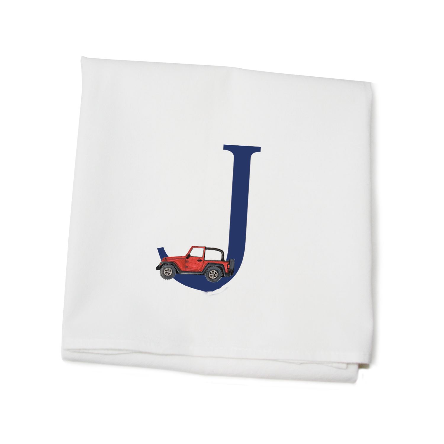 nautical alphabet - J flour sack towel