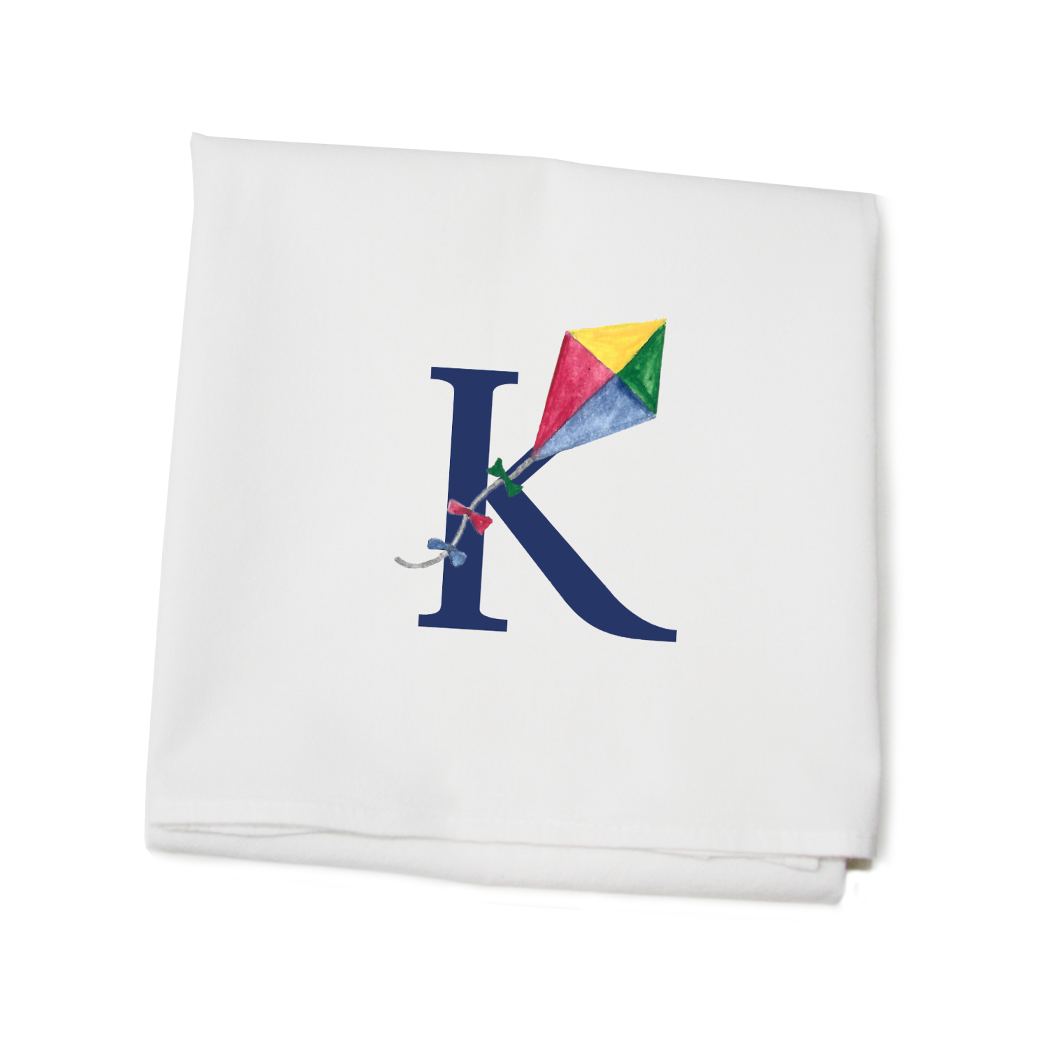 nautical alphabet - K flour sack towel