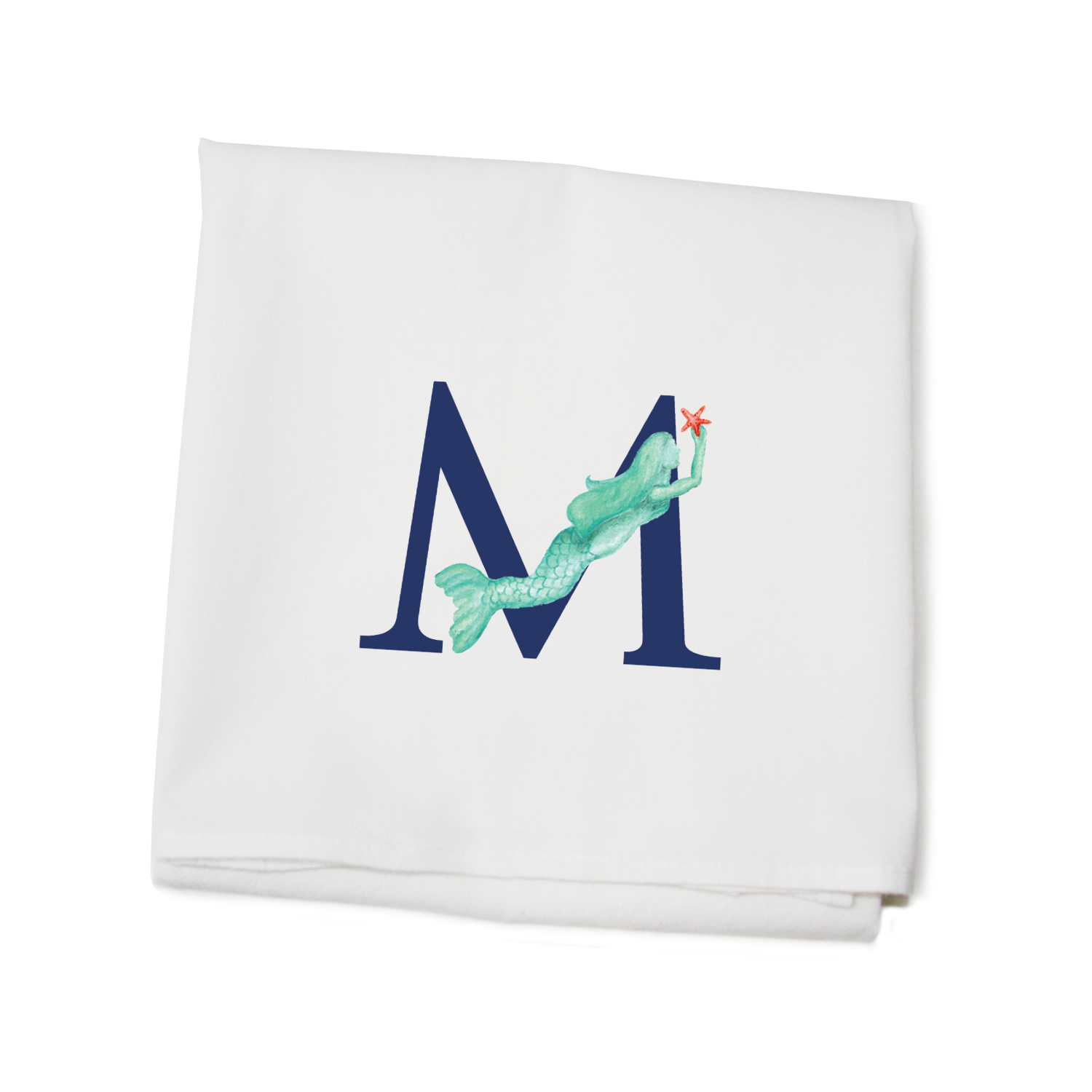 nautical alphabet - M flour sack towel