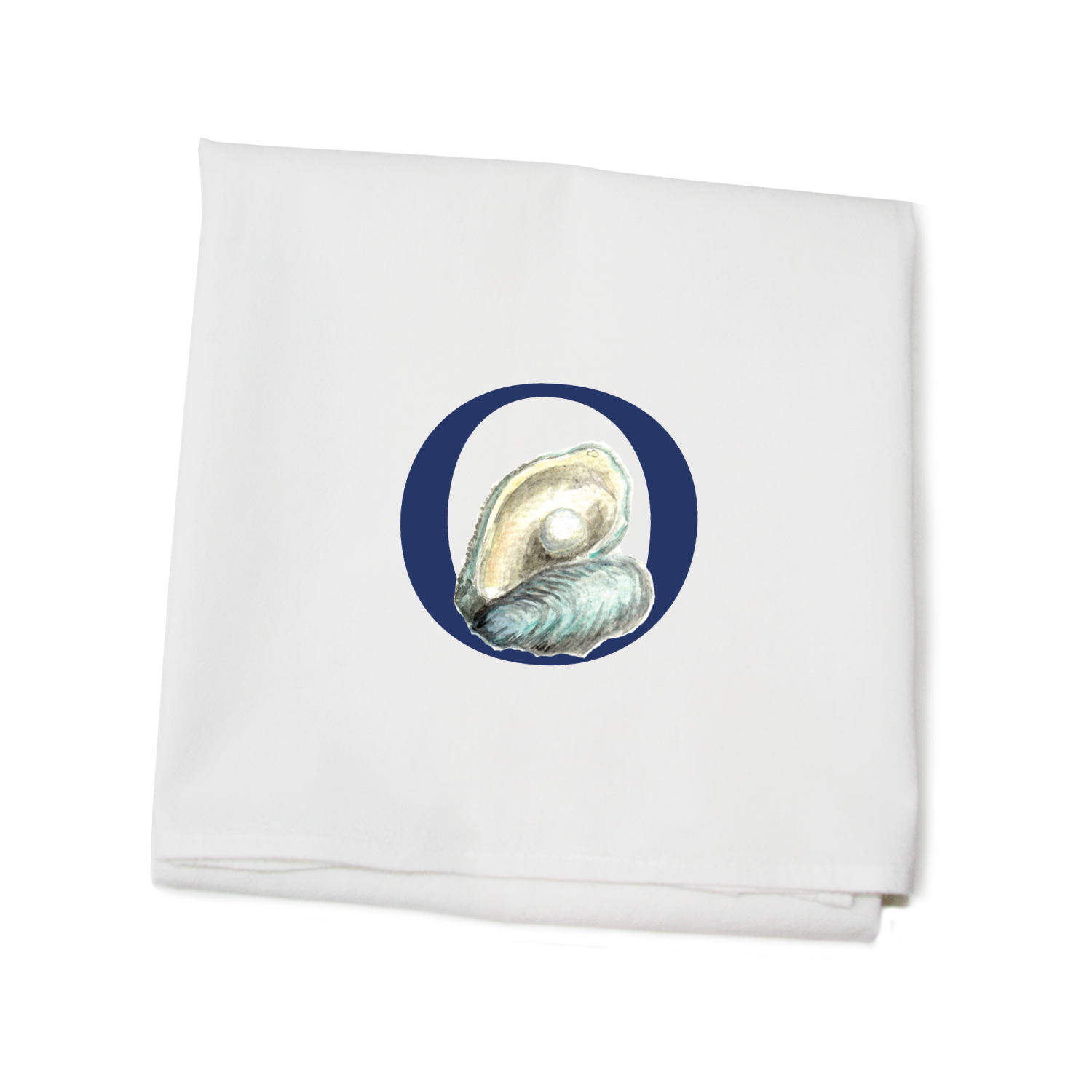 nautical alphabet - O flour sack towel