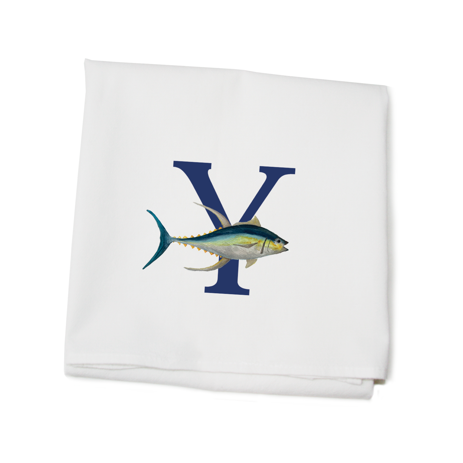 nautical alphabet - Y flour sack towel