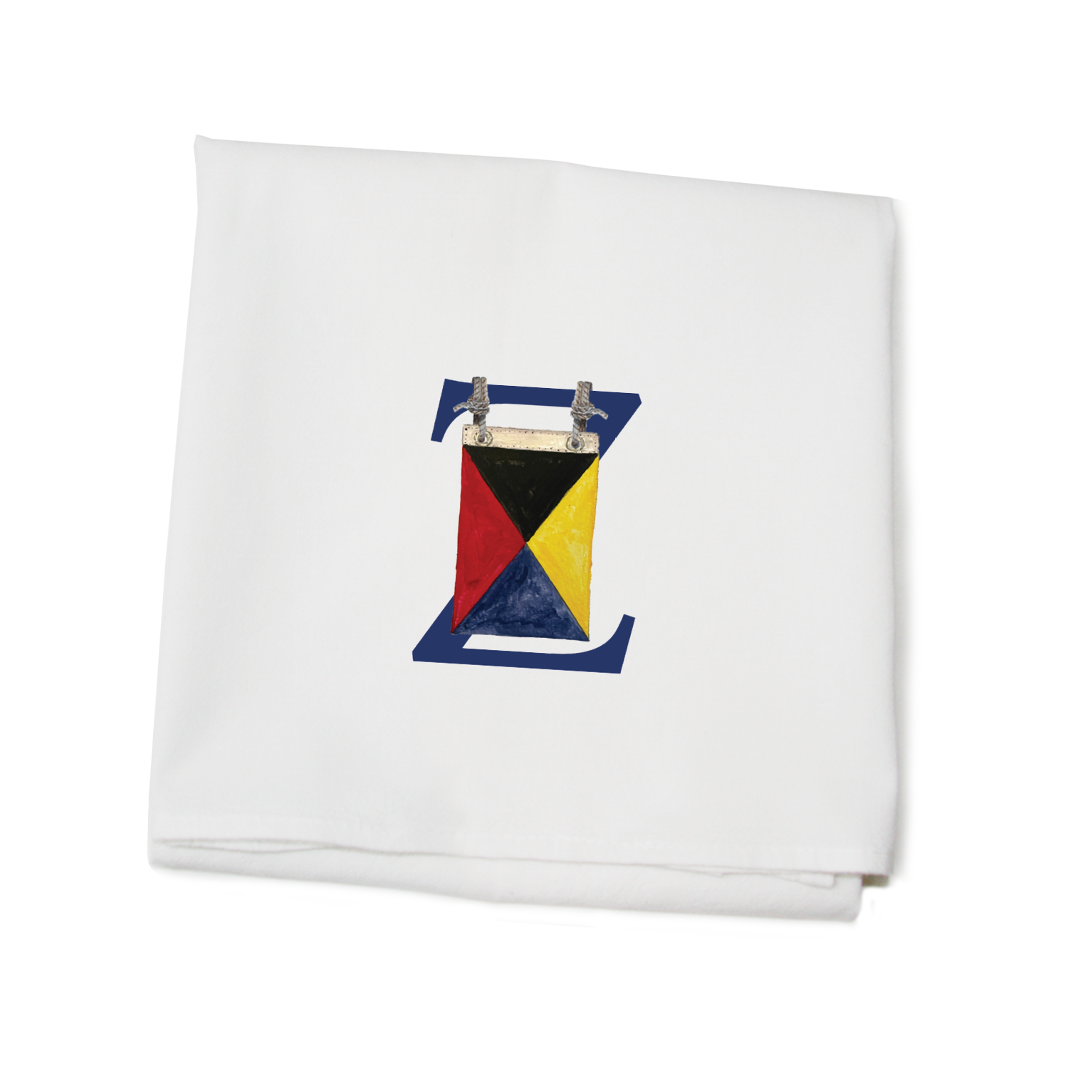 nautical alphabet - Z flour sack towel