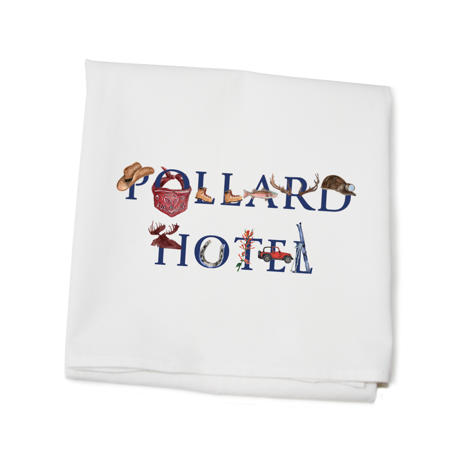 pollard hotel flour sack towel