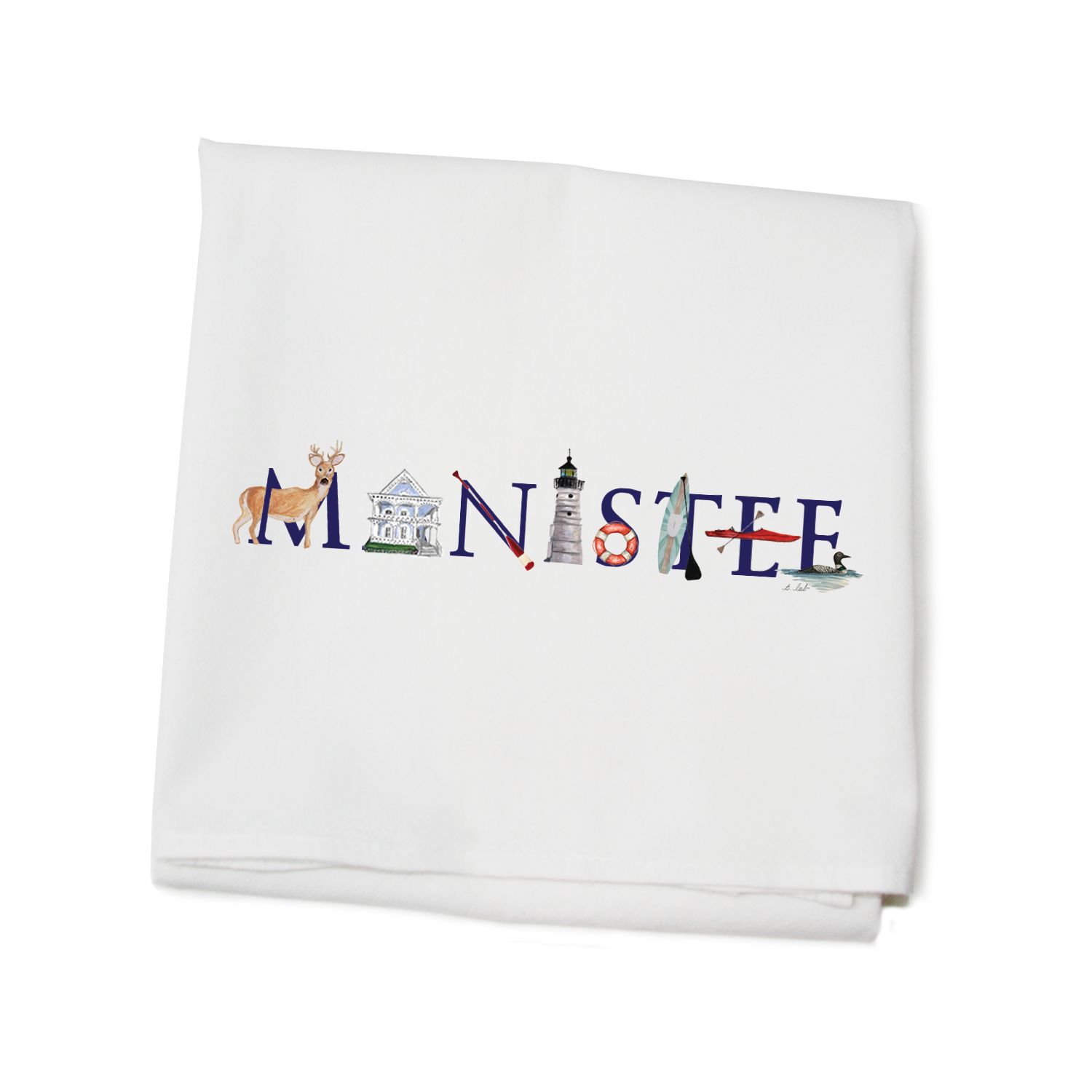 manistee flour sack towel