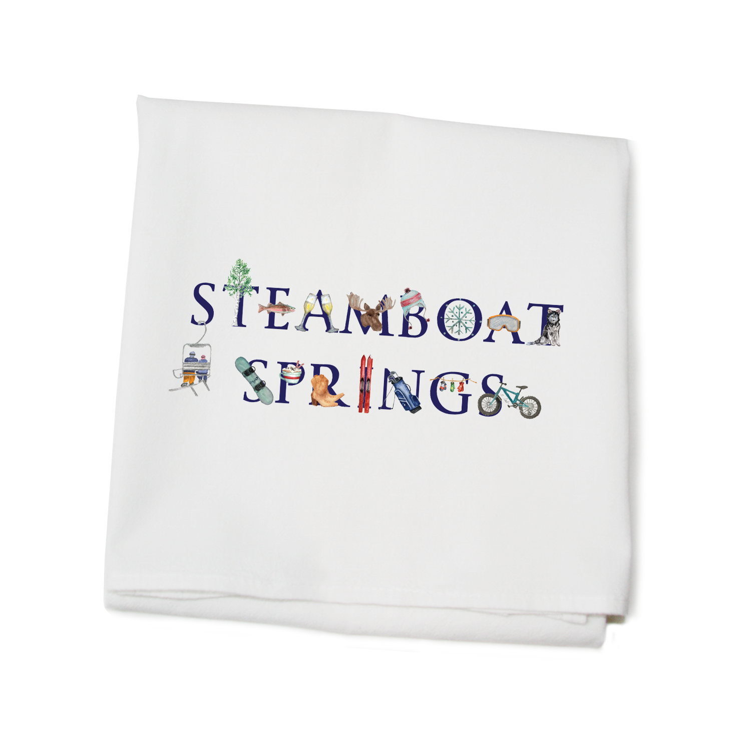 steamboat springs flour sack towel
