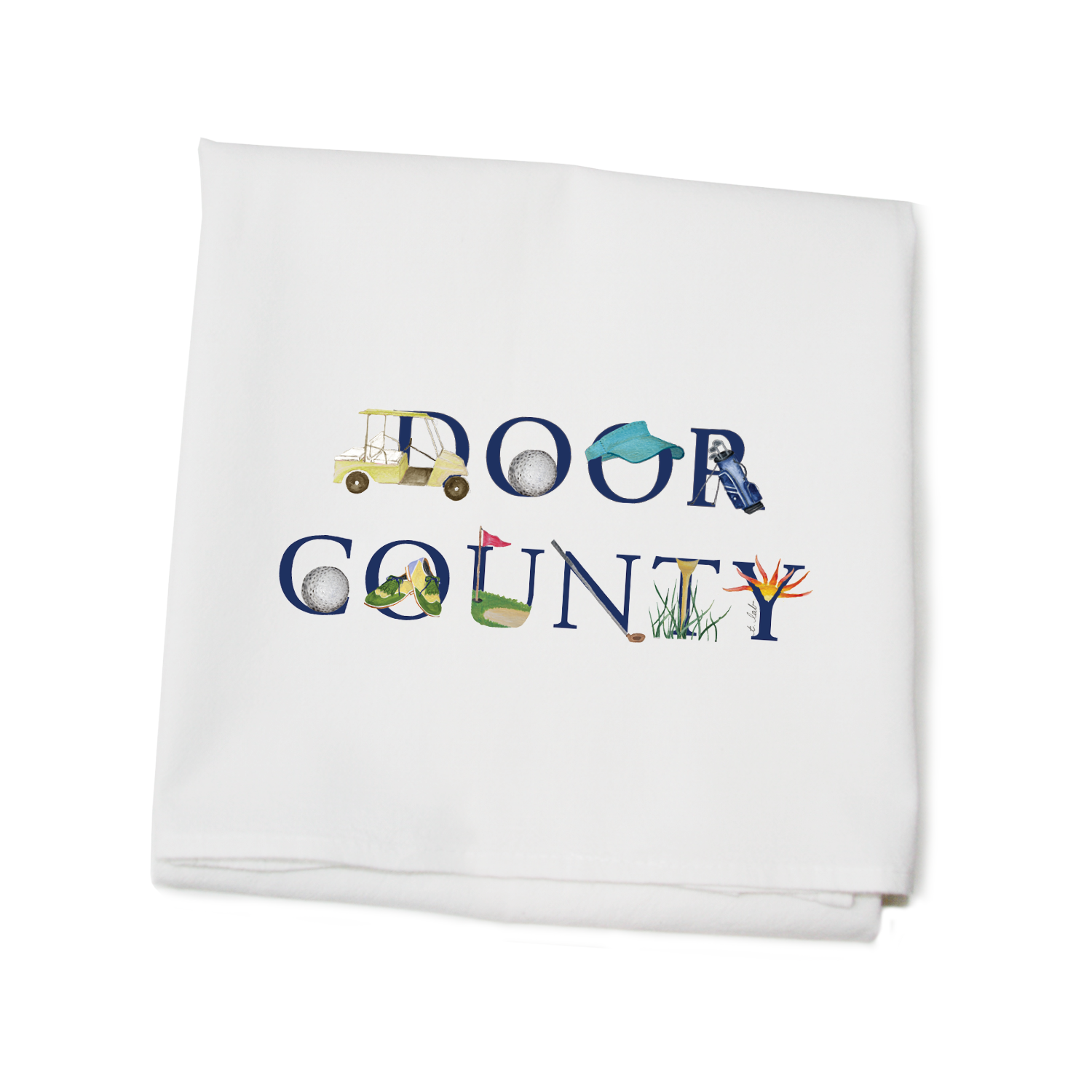 door county golf flour sack towel