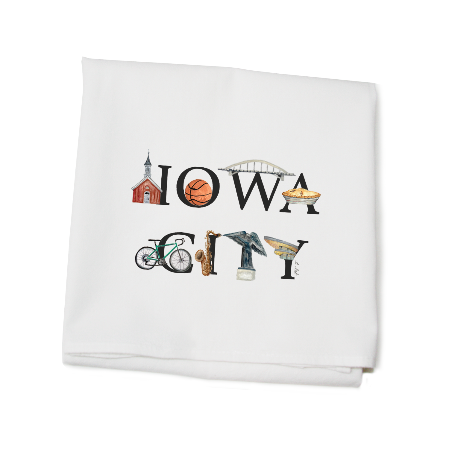 iowa city flour sack towel