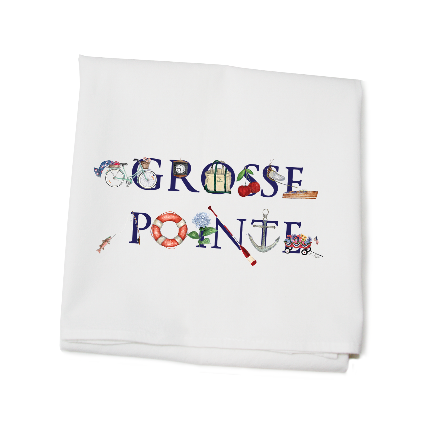 grosse pointe flour sack towel