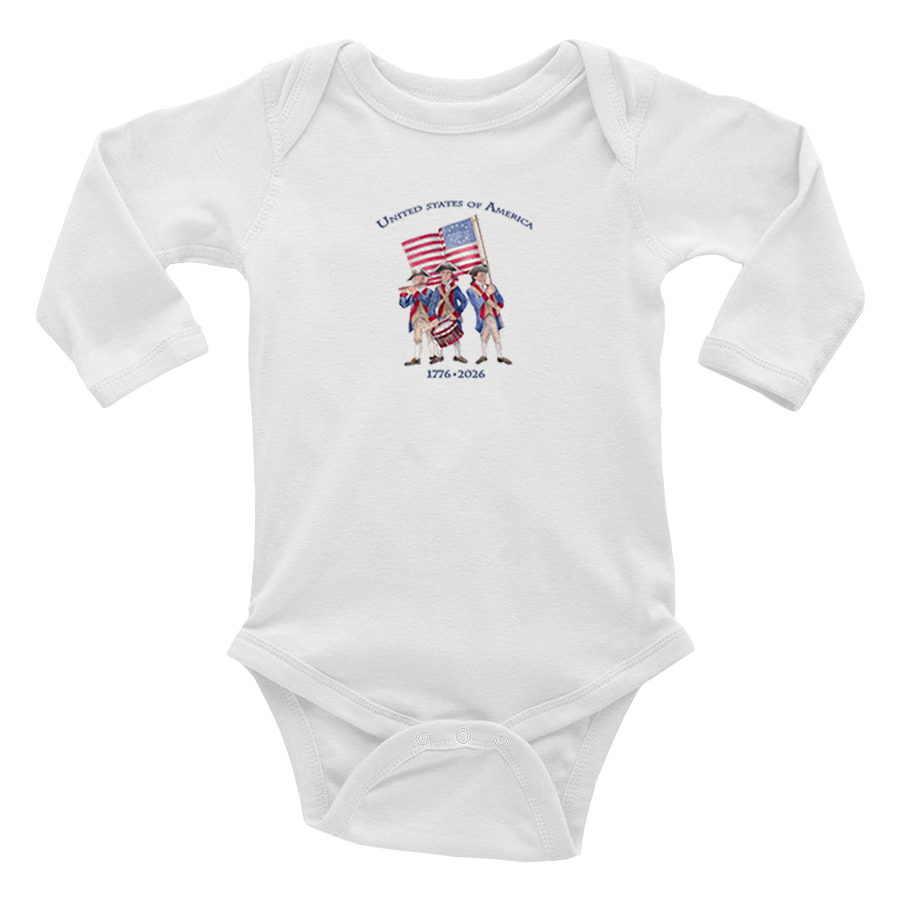 fife and drum baby snap up long sleeve