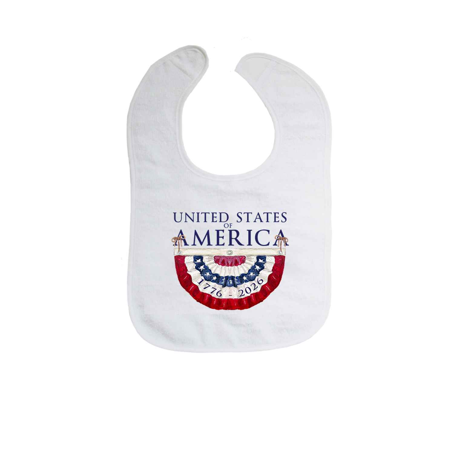 united states of america with bunting bib