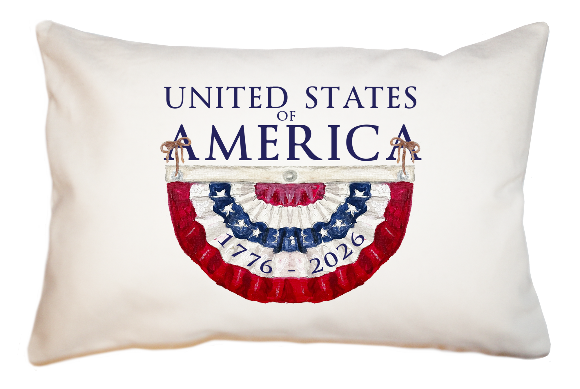 united states of america with bunting  large rectangle pillow
