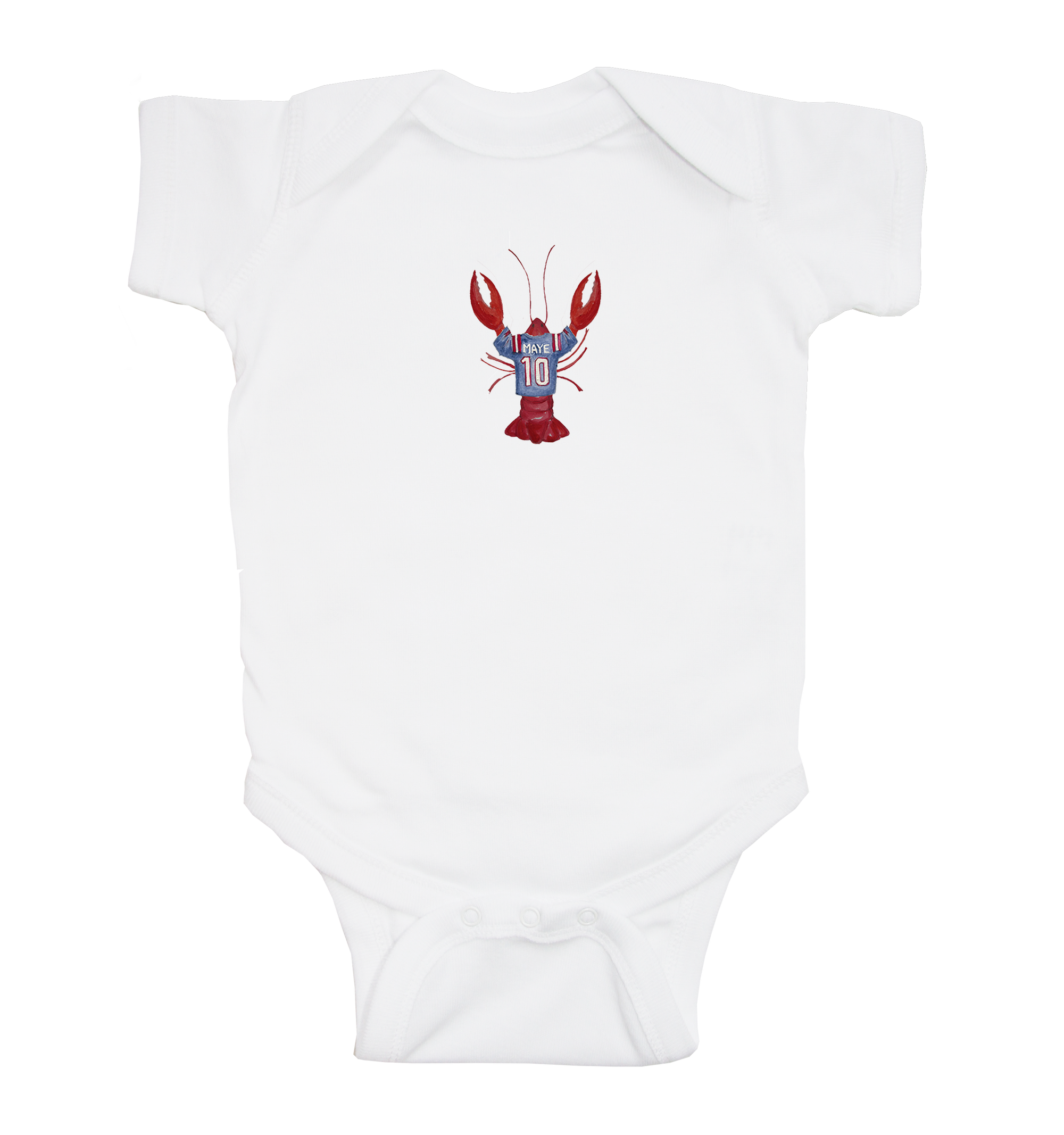 patriots lobster baby snap up short sleeve