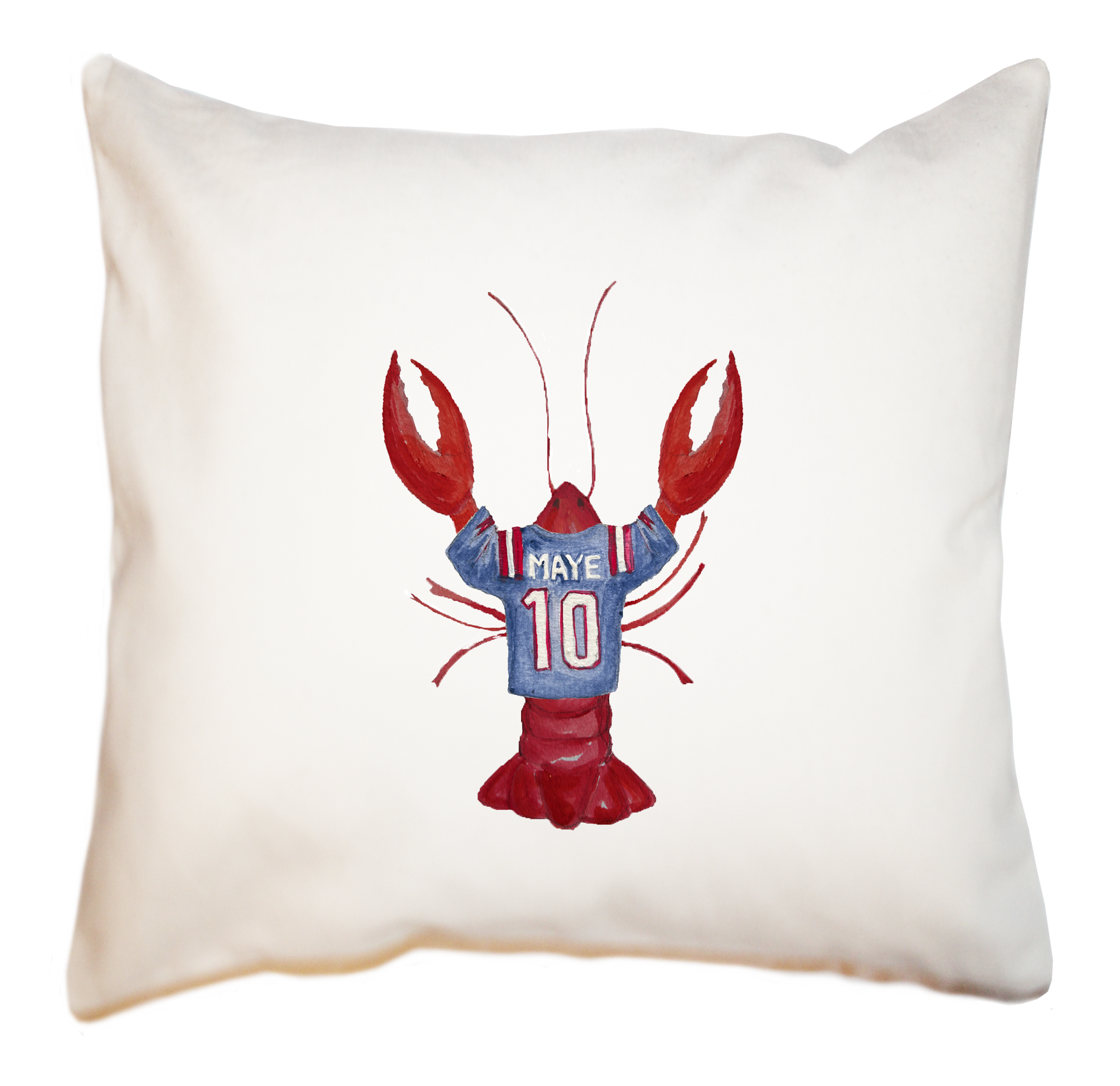 patriots lobster square pillow
