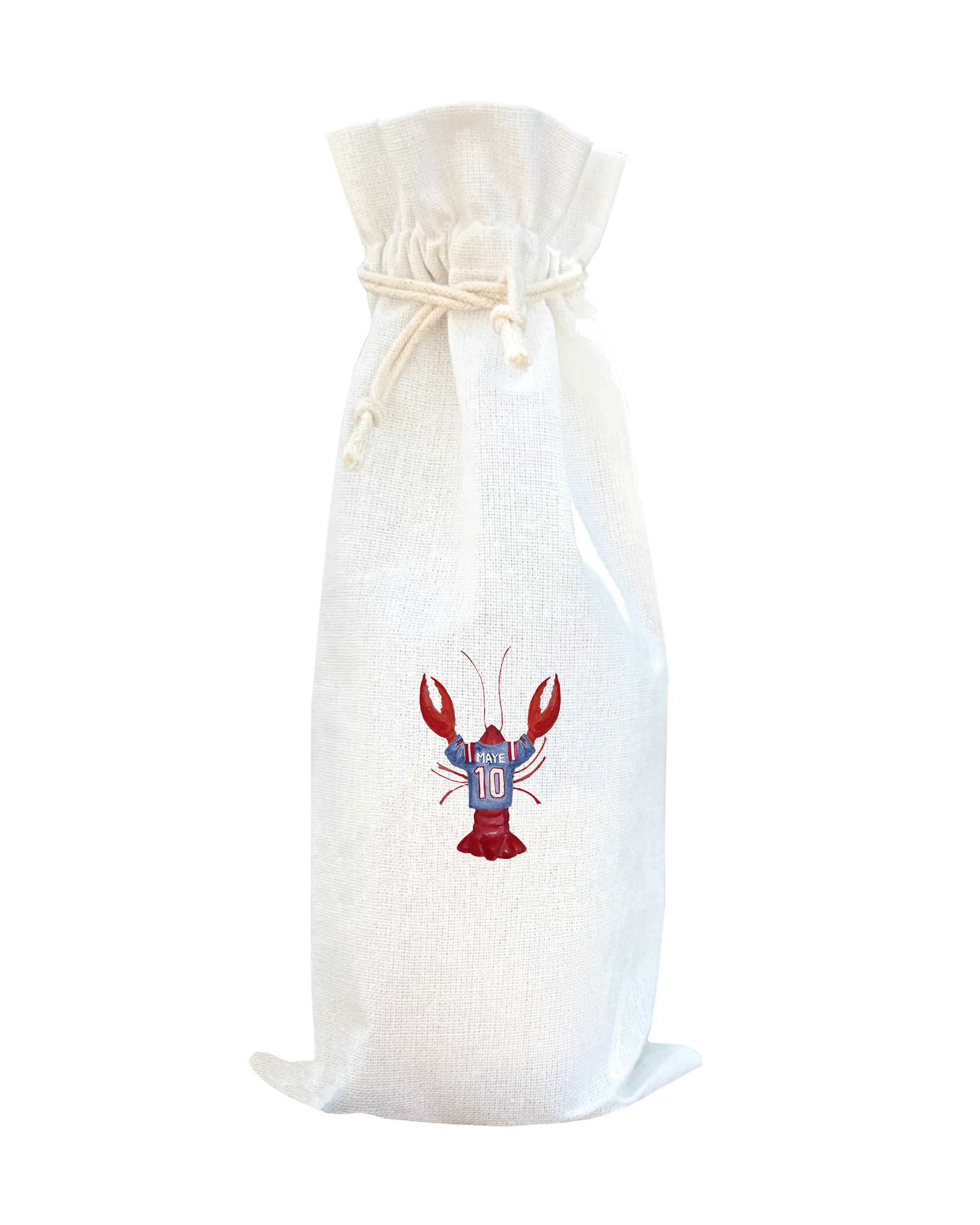 patriots lobster wine bag