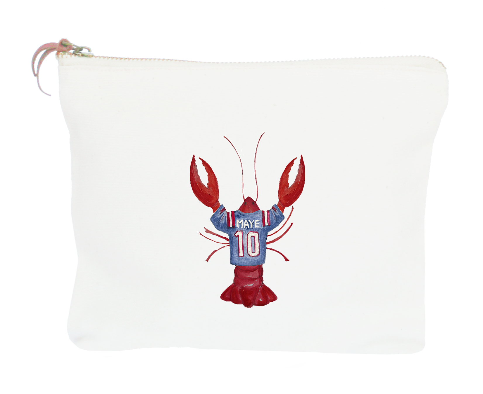 patriots lobster zipper pouch