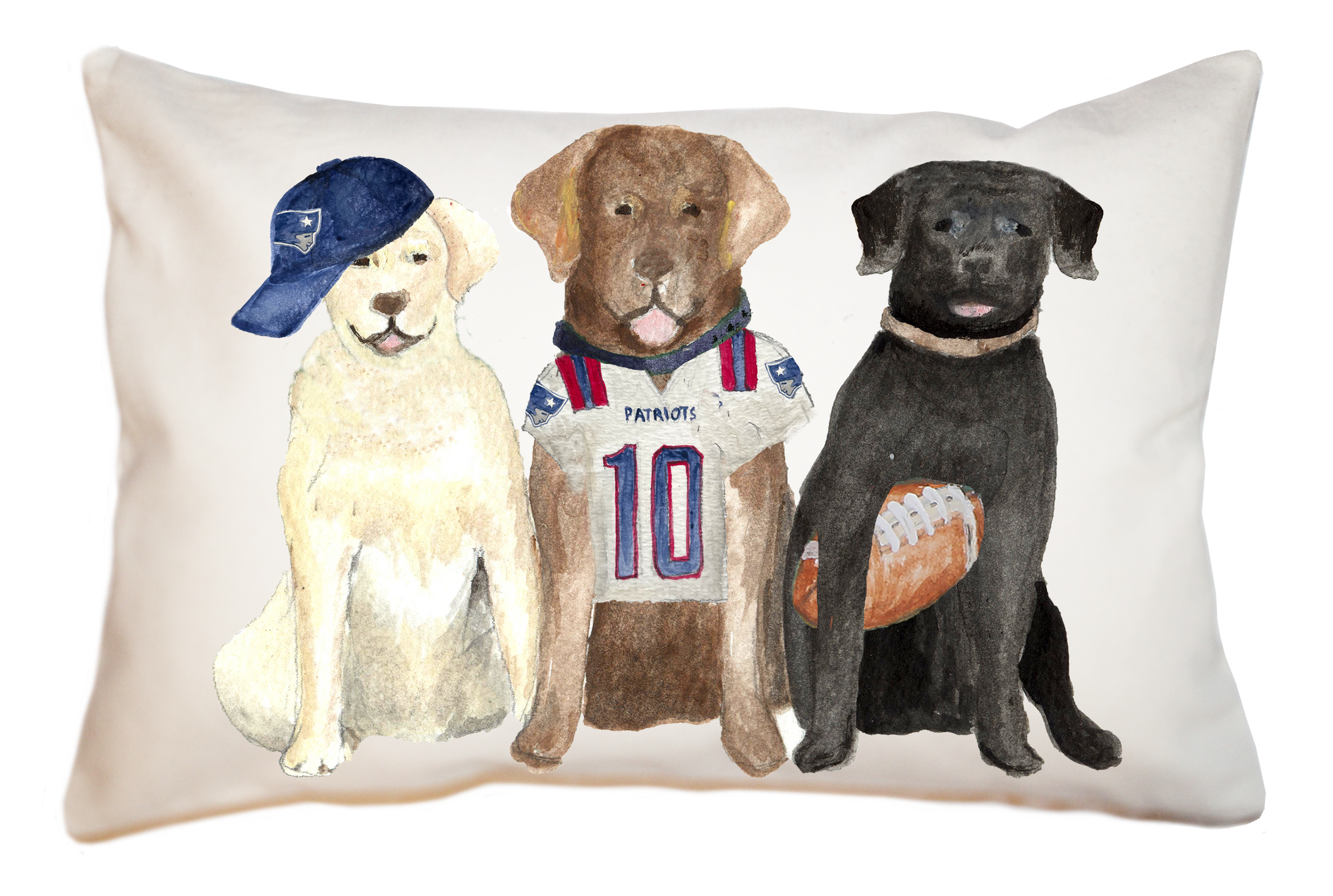 three labs patriots large rectangle pillow