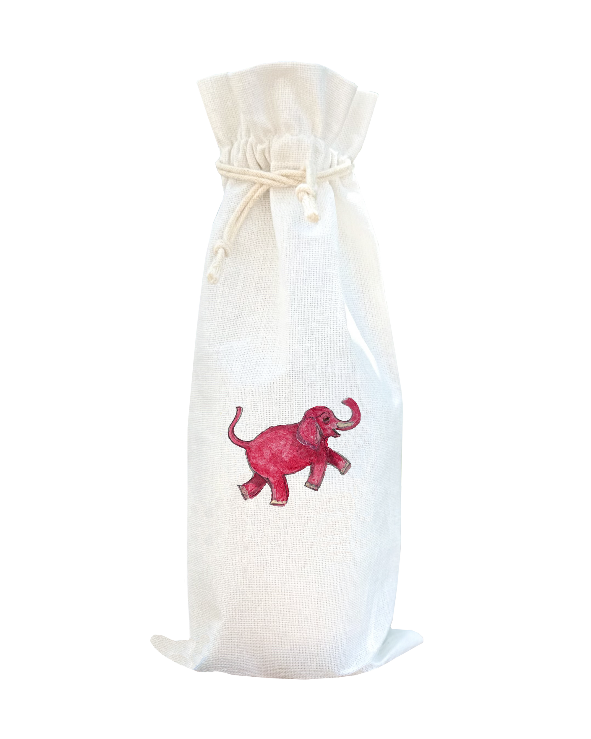 pink elephant wine bag