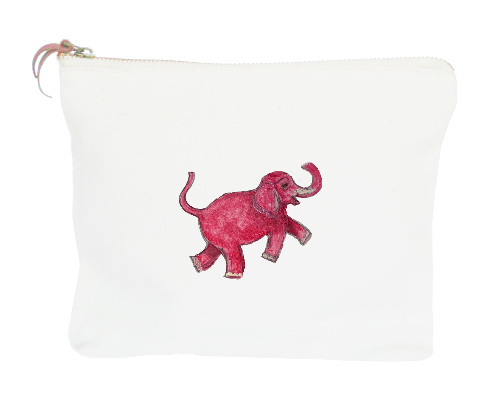 pink elephant zipper pouch