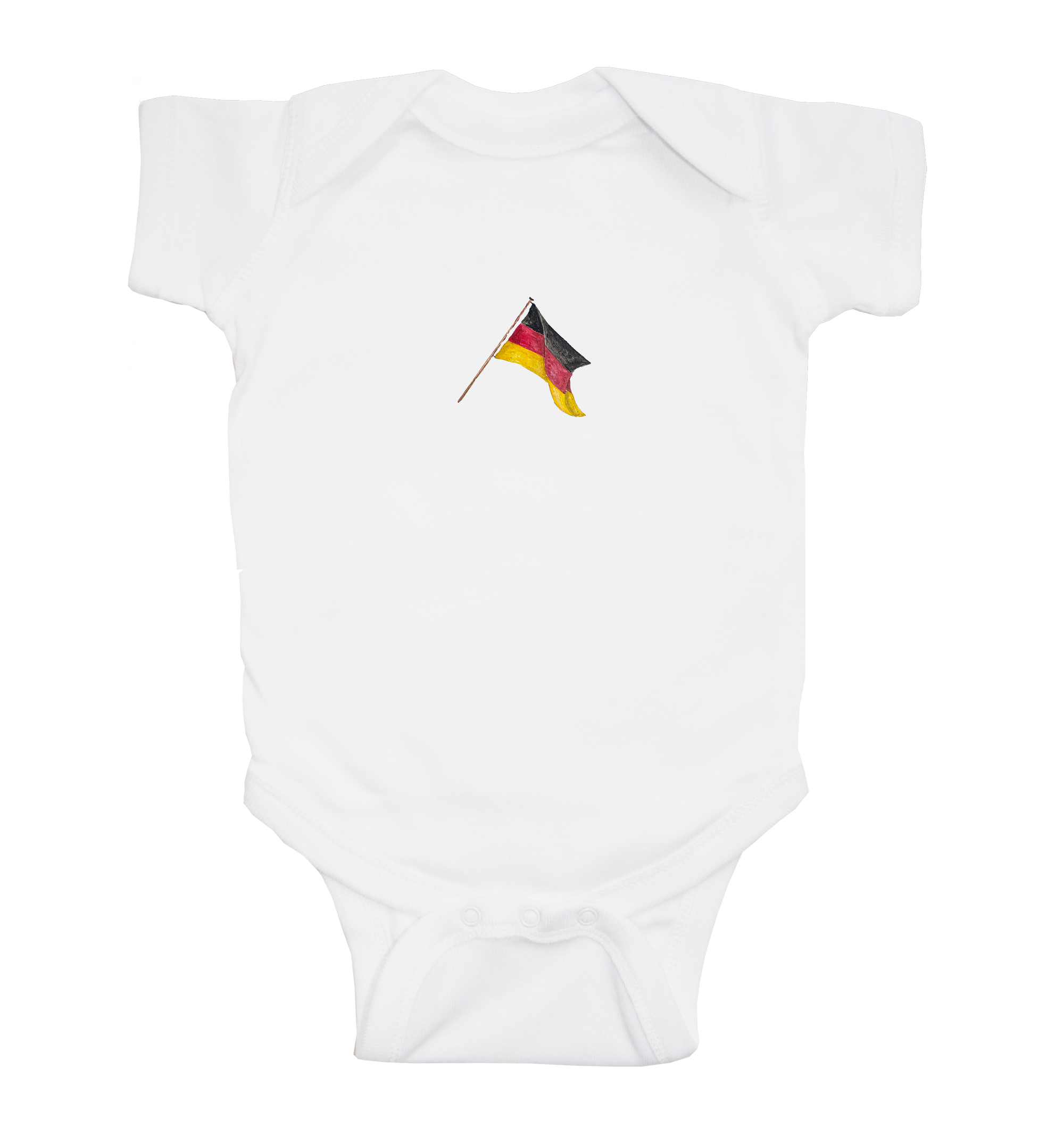 German Flag baby snap up short sleeve