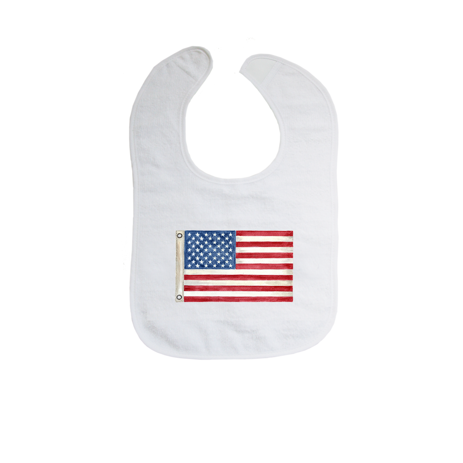 american flag with 50 stars bib