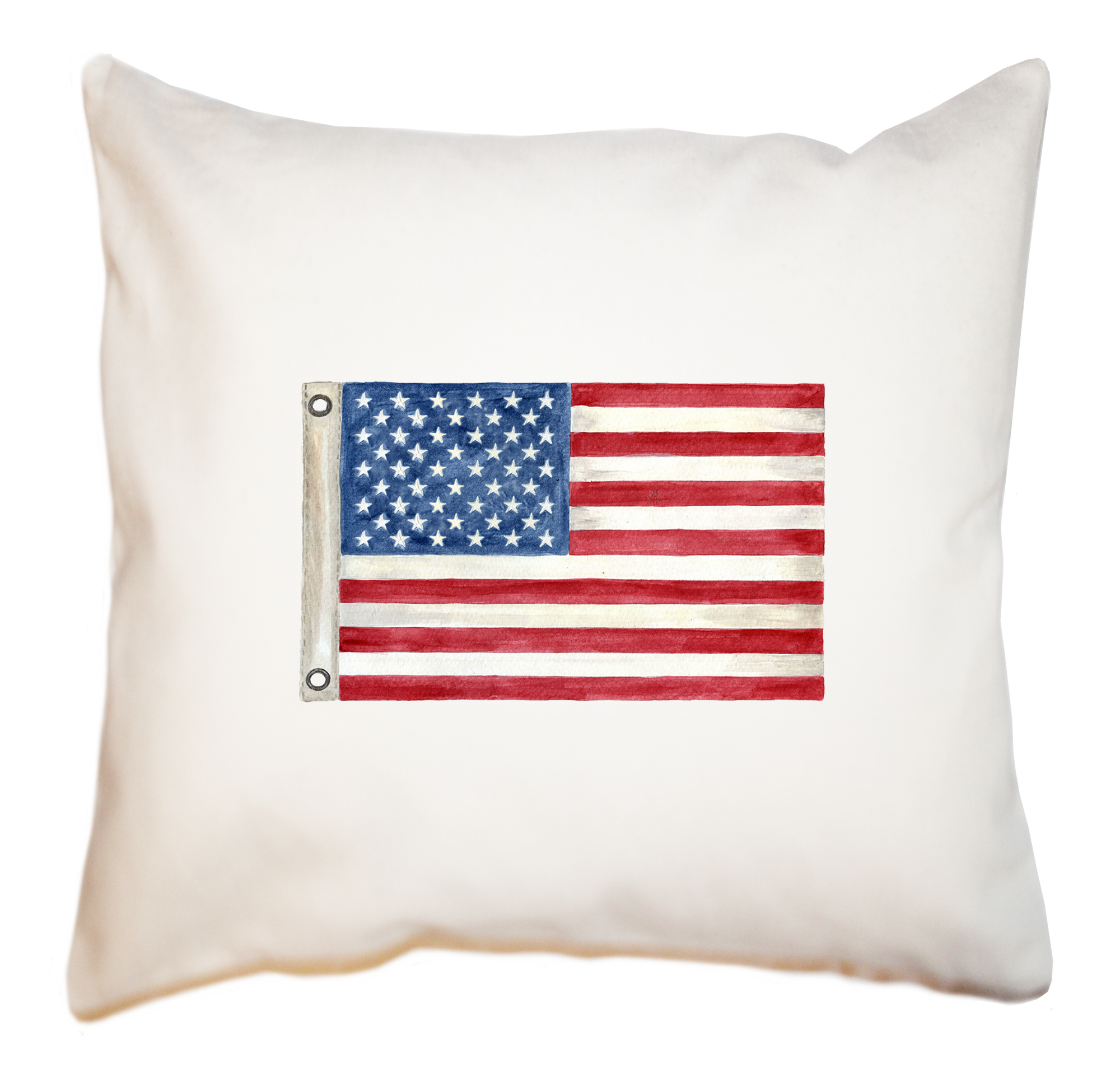 american flag with 50 stars square pillow