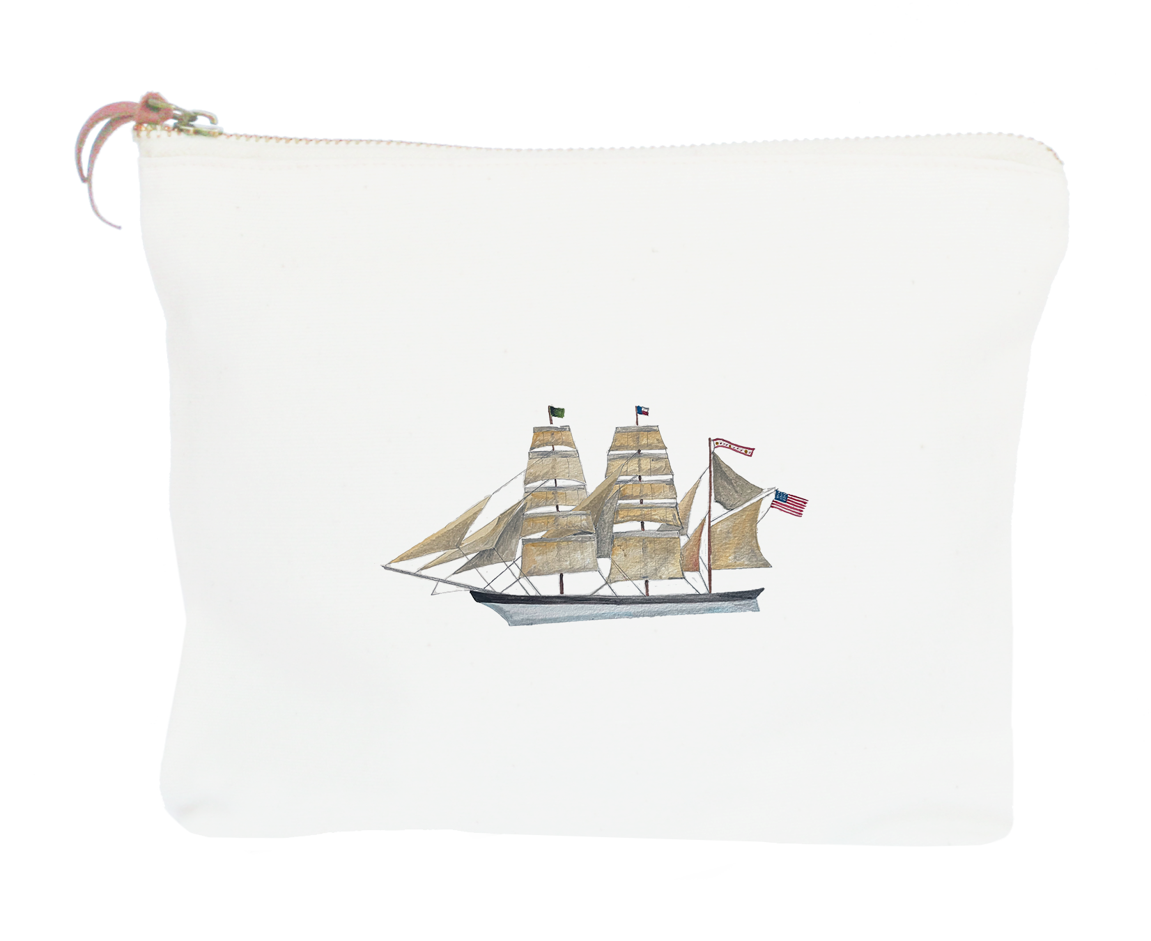 1877 tall ship elissa galveston zipper pouch