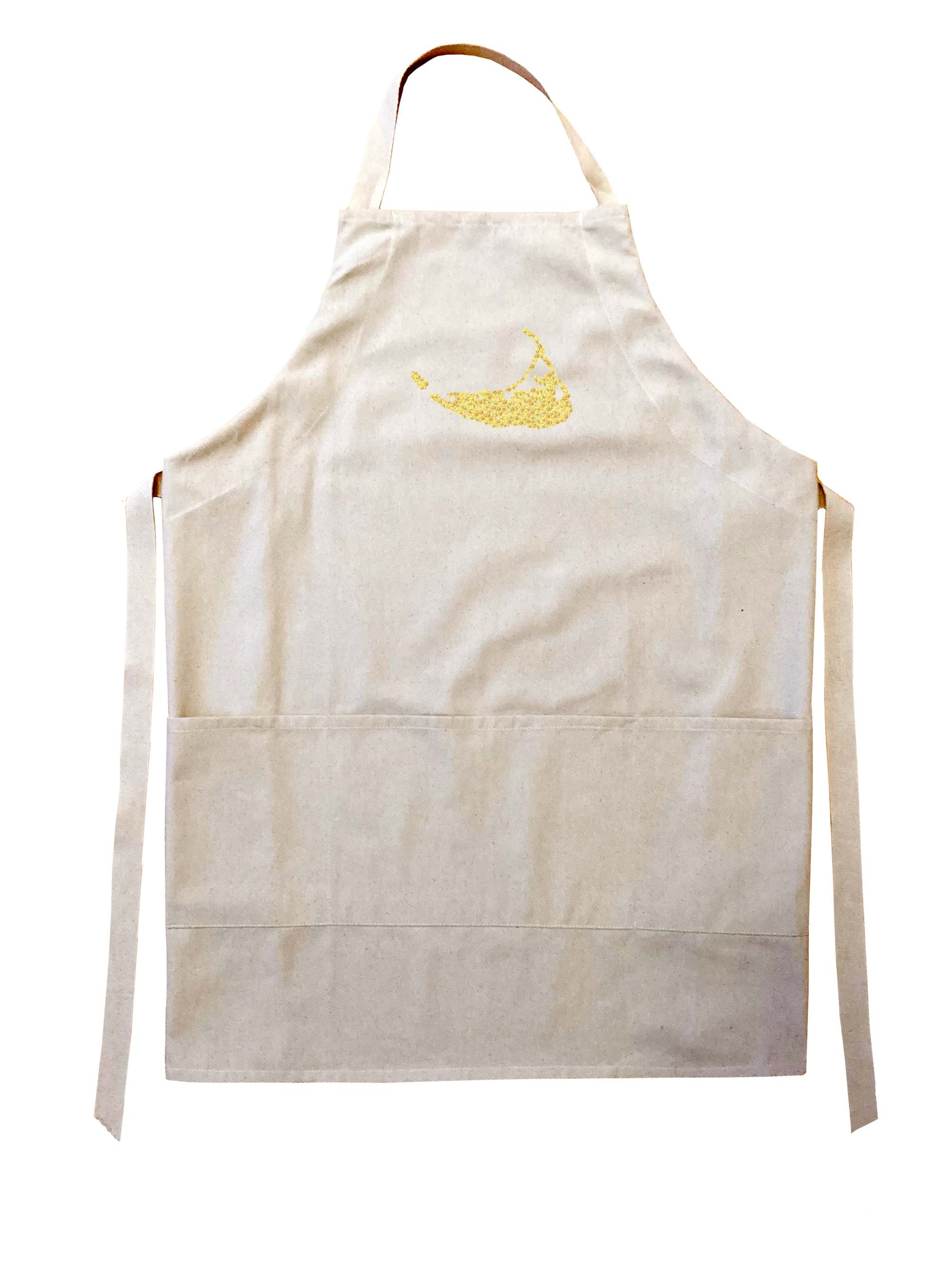 nantucket island shape made of daffodils apron