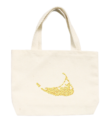 nantucket island shape made of daffodils small tote