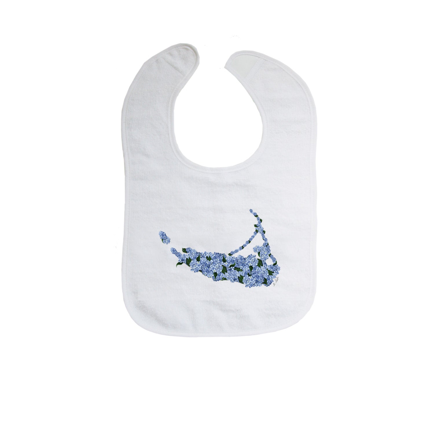 nantucket hydrangea shape bib
