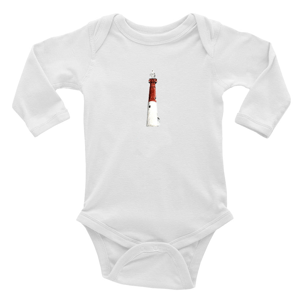 barnegat lighthouse baby snap up long sleeve