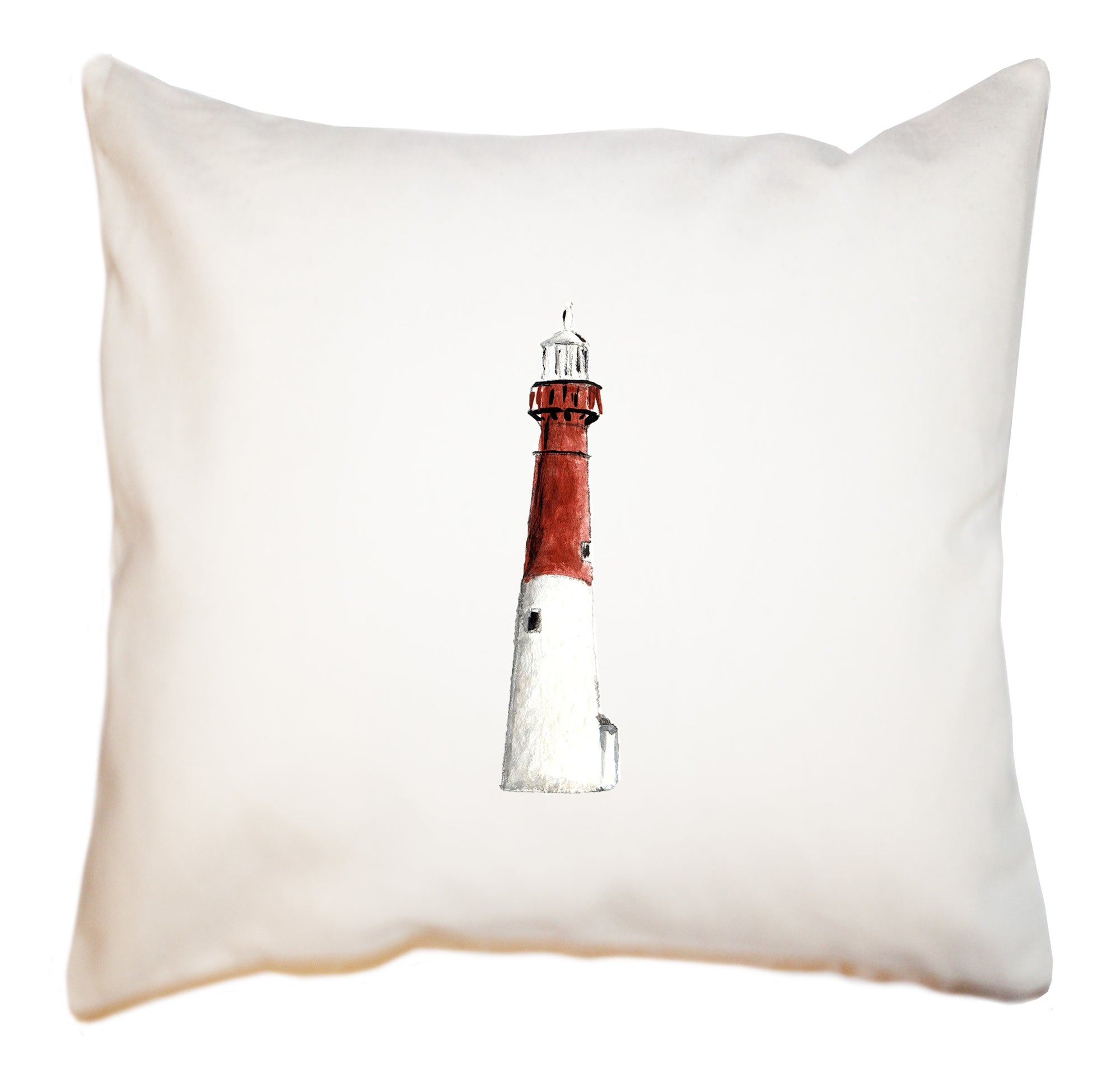 barnegat lighthouse square pillow