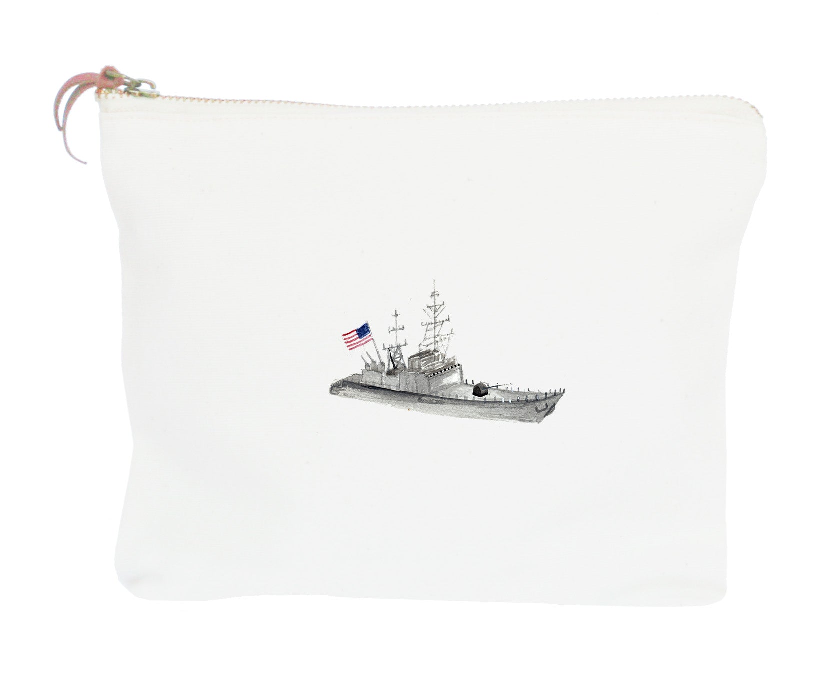 navy ship zipper pouch