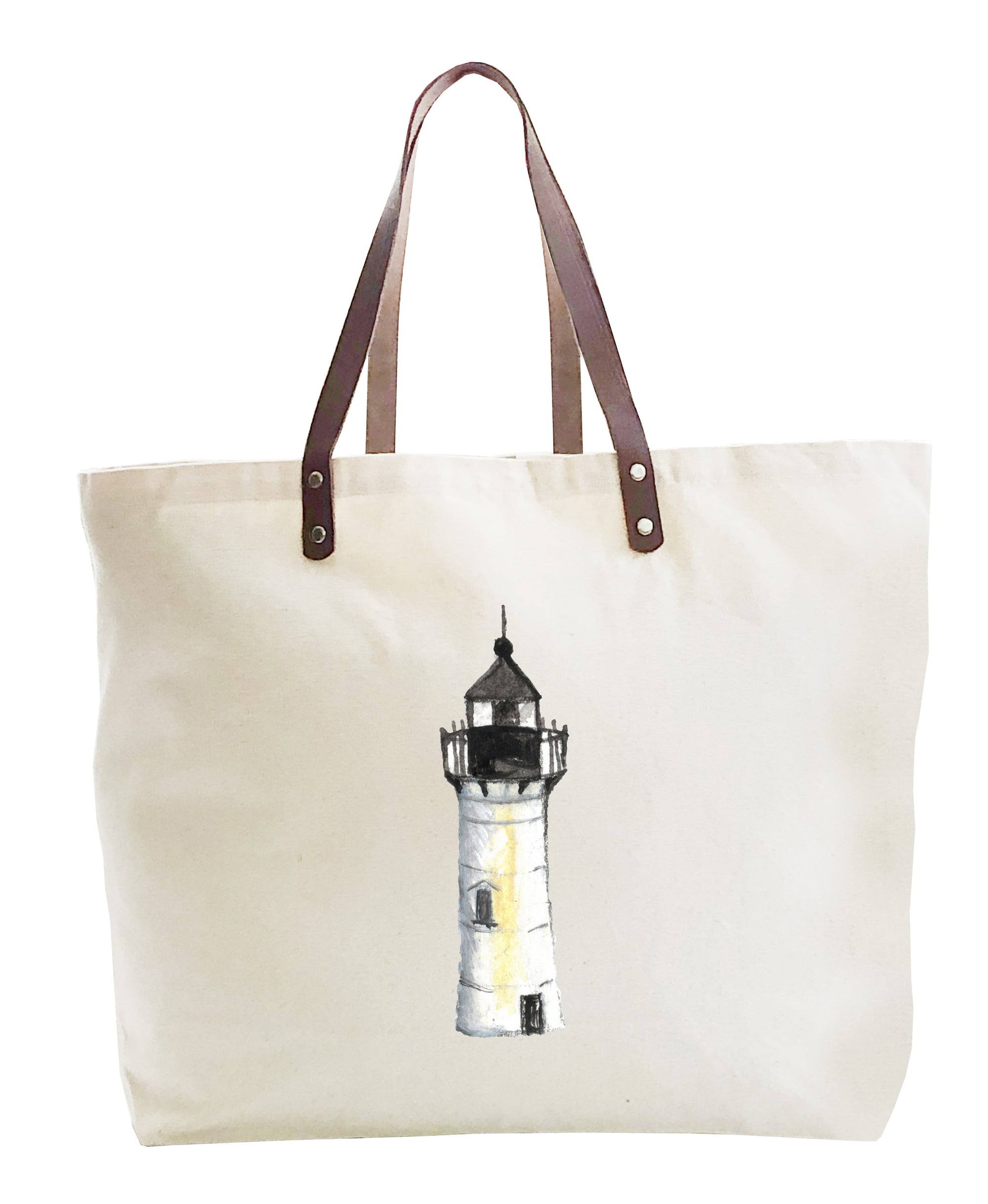 falmouth lighthouse nobscot large tote