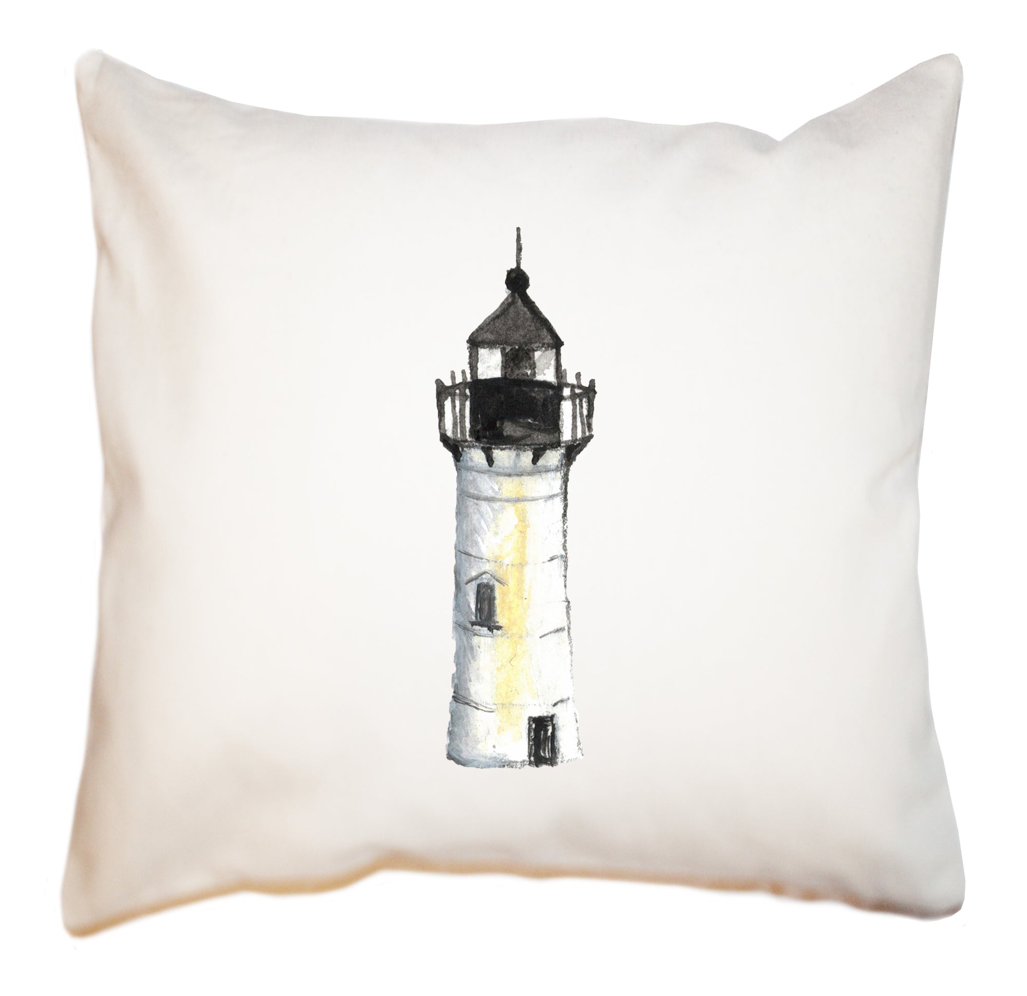 falmouth lighthouse nobscot square pillow