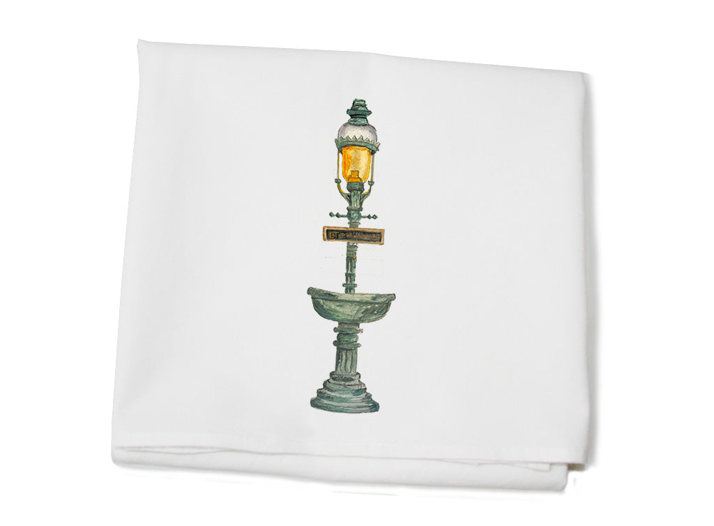 nantucket fountain flour sack towel